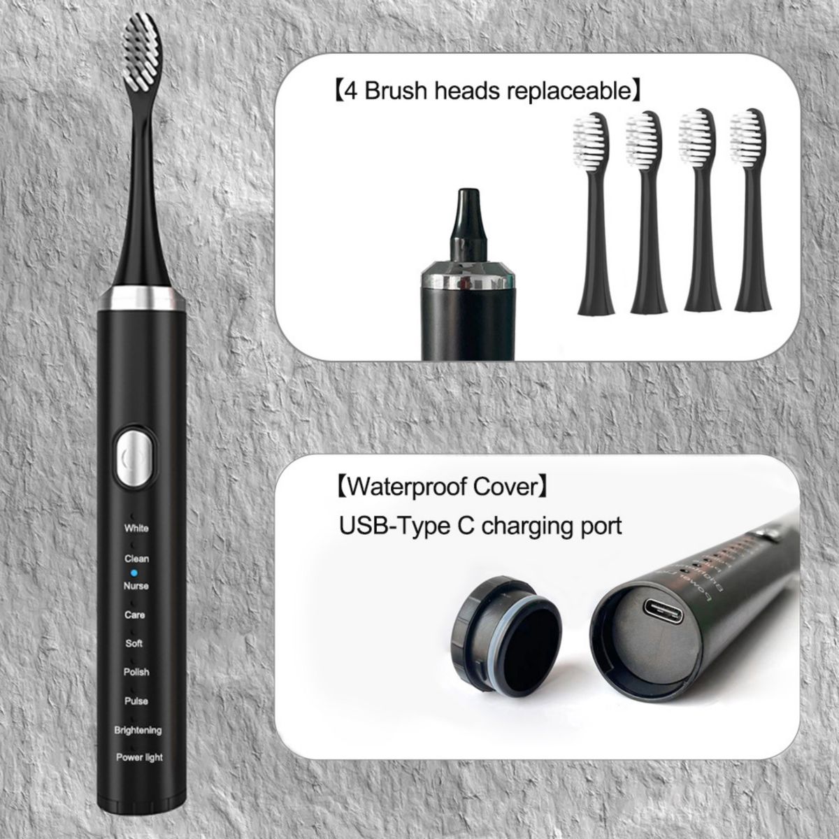 8-Mode Sonic Electric Toothbrush - 22698 | PS Promotional