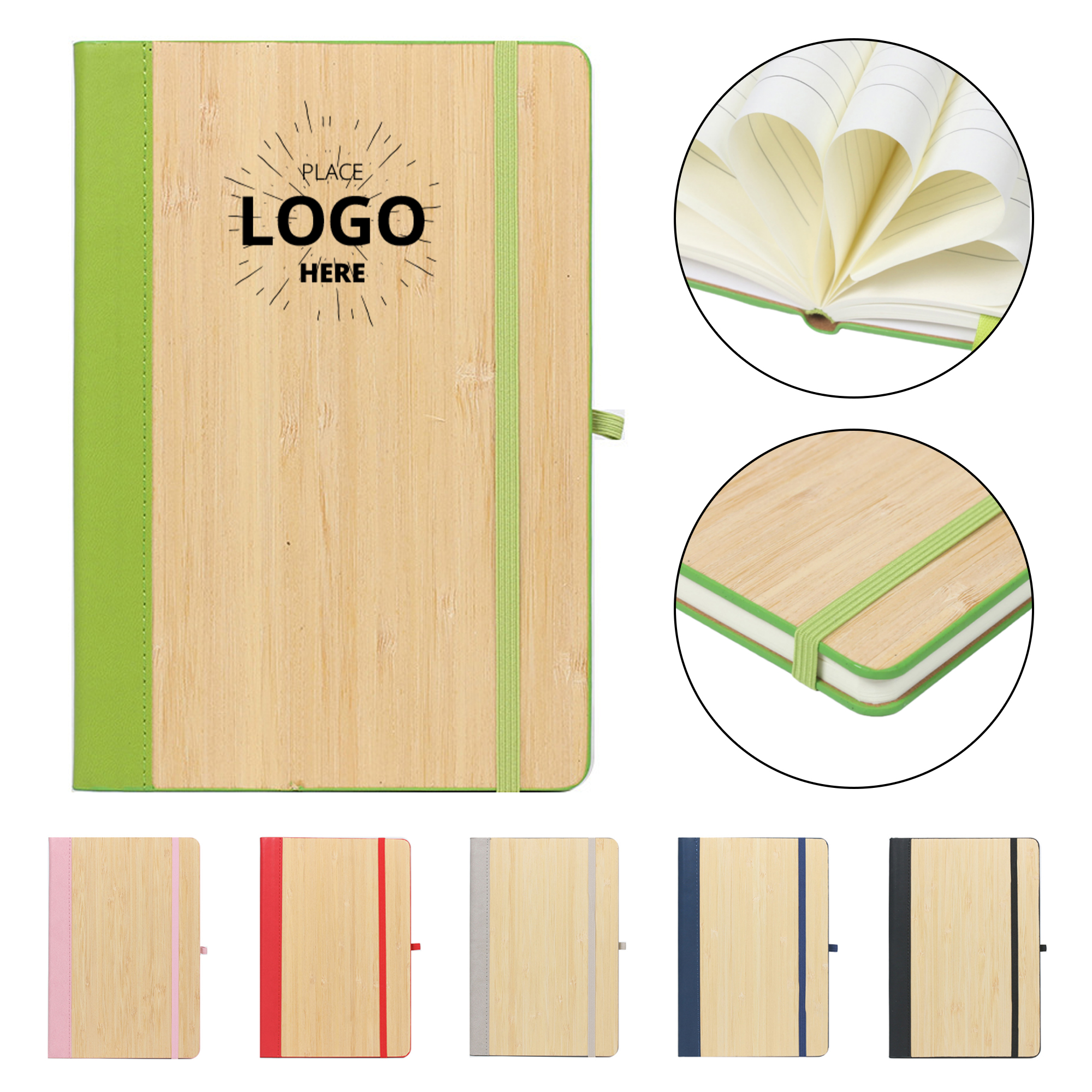 A5 PU Bamboo Notebook
