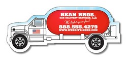 Magnet - Propane Truck Shape (4.25x1.75) - 40 mil.