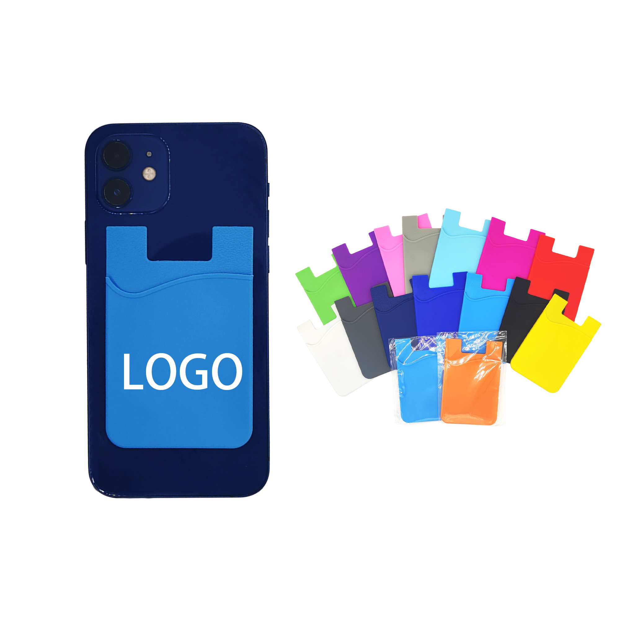 Silicone Phone Card Holder Custom Logo