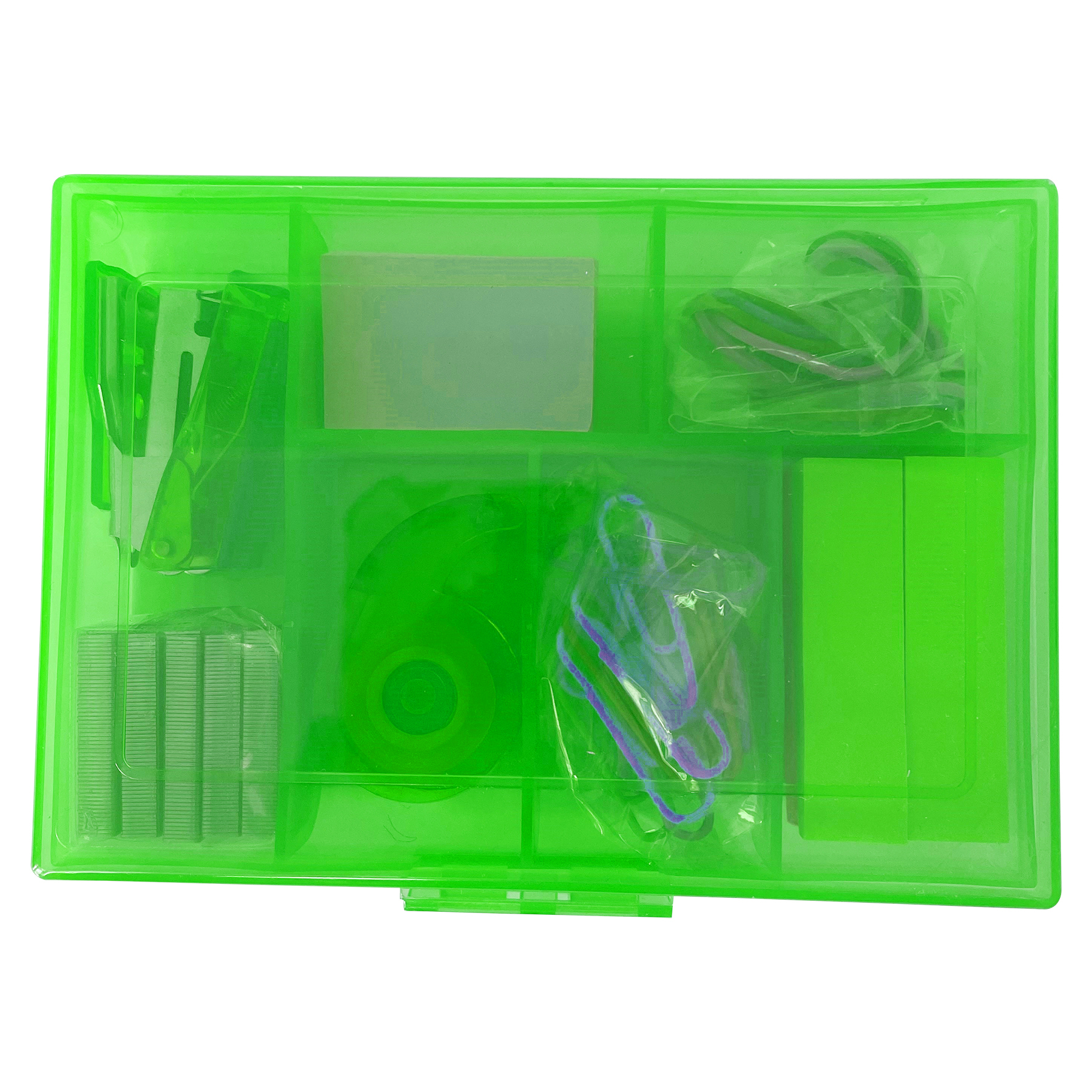 Back To School / Office Kit With Stapler, Staples, Sticky Notes, Rubber Bands, Paper Clips, And Tape 21