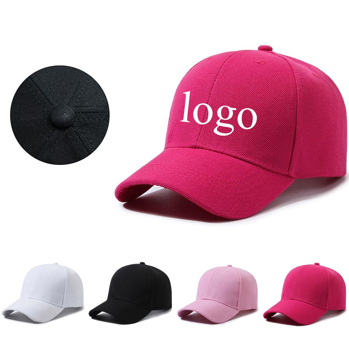 Unisex Plain Adjustable Baseball Hat