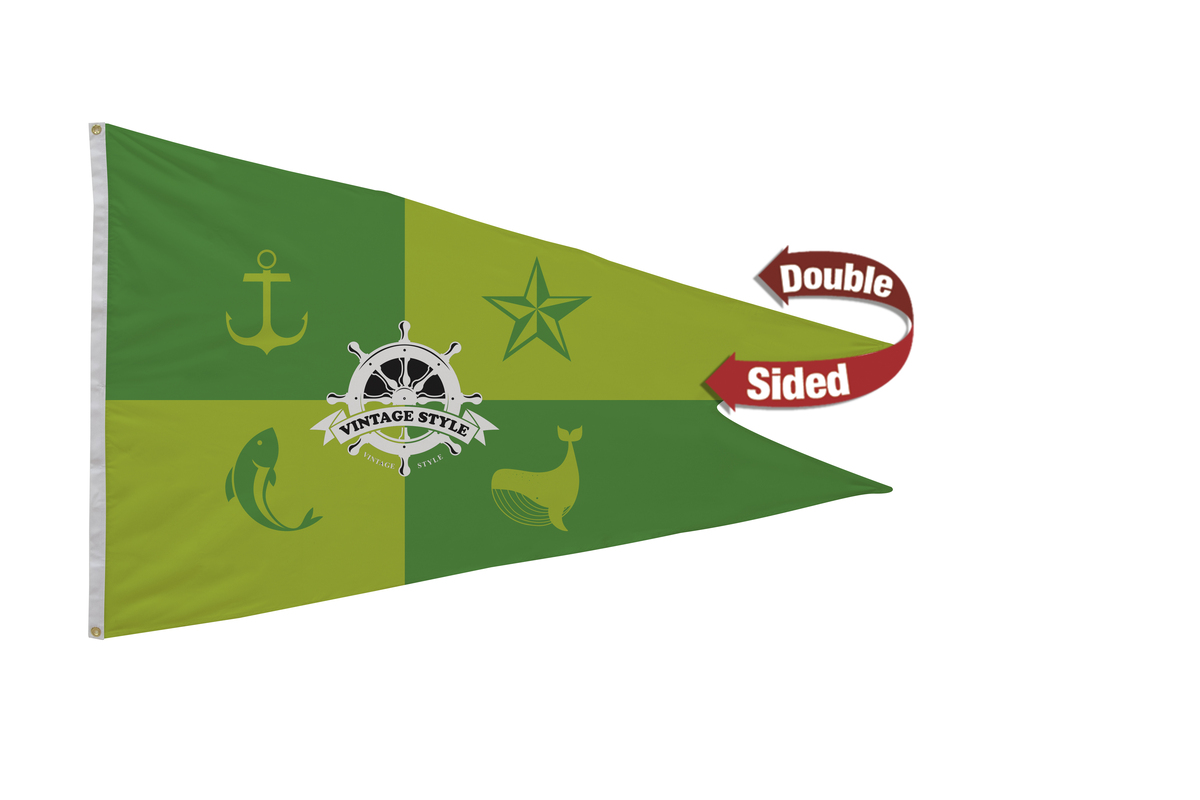 4' x 6' Nylon Burgee Flag DoubleSided 304576 Letty Evans