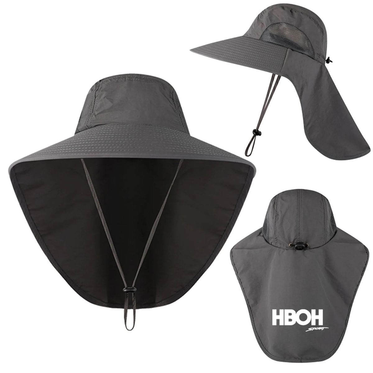 Wide Brim Sun Hat with Neck Flap