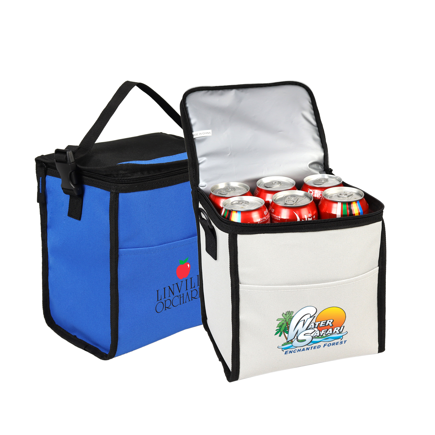 600D Polyester Lunch 6-Can Poly Cooler Bag 11