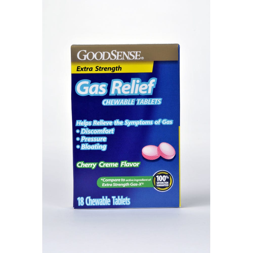 GoodSense Gas Relief Chewable Tablets 18 Count Cherry 966434 ASBHUB