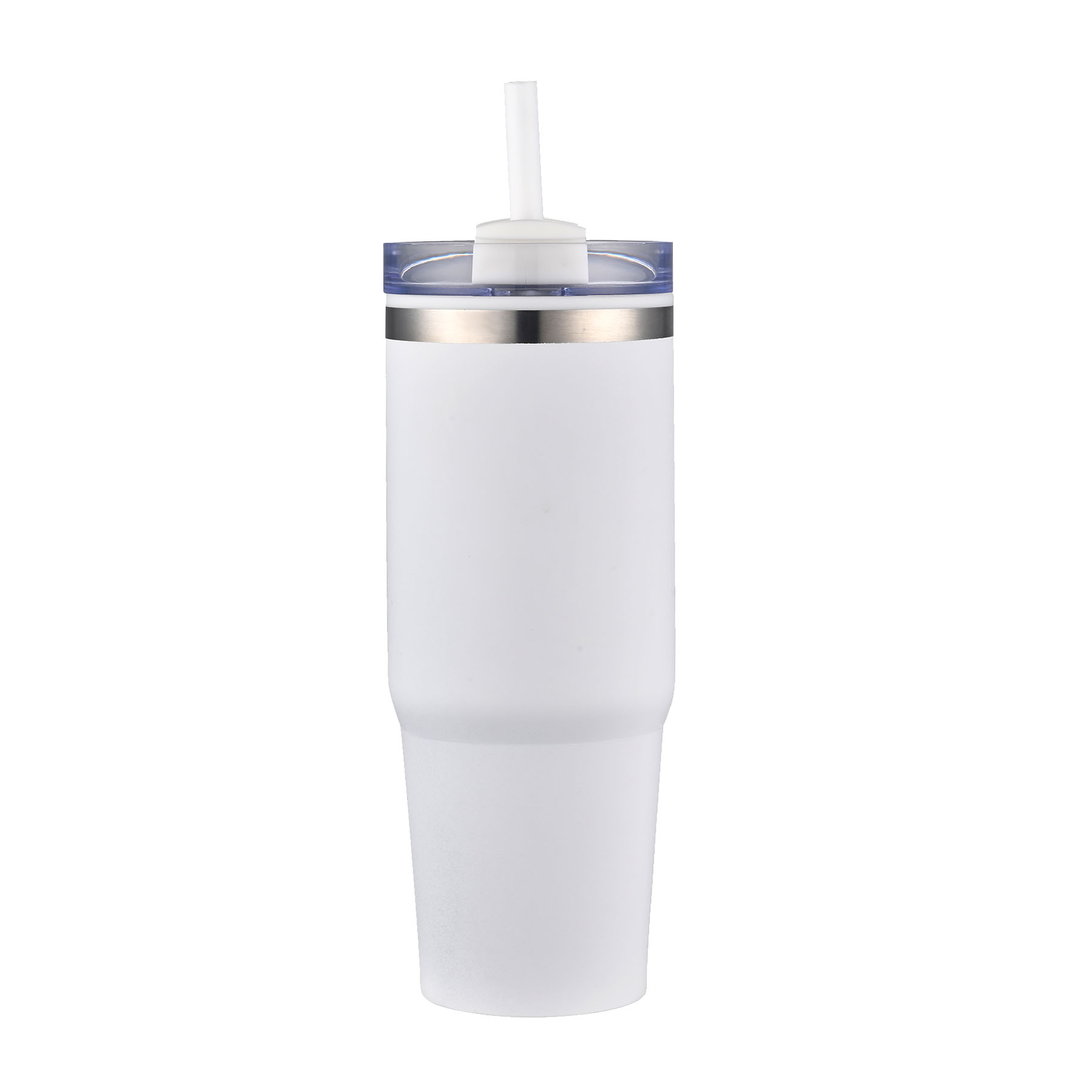 30 oz. PP Inner Double Wall Insulated Travel Mug w/Straw & Twist Closure Lid 25