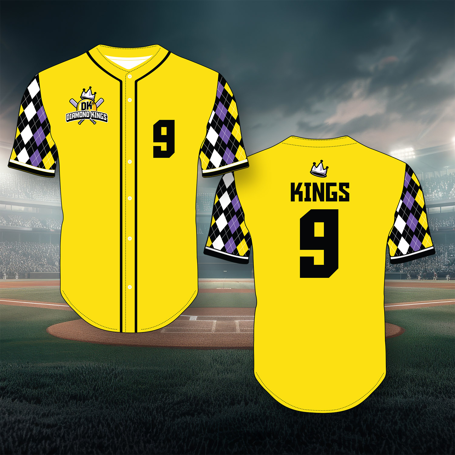 EPICOLOR Button Down Baseball Jersey 5