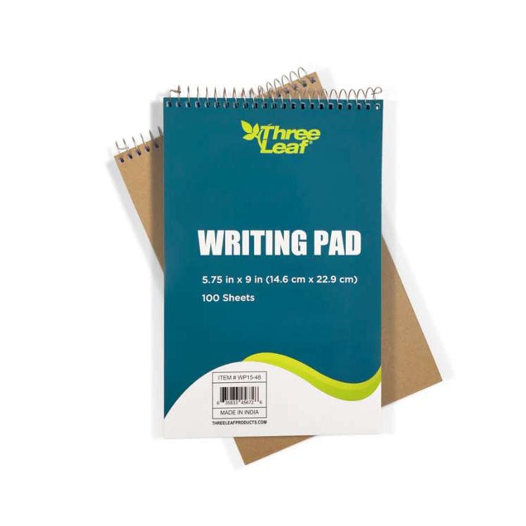 Three Leaf Ruled Writing Pad 5.75 x 9 3