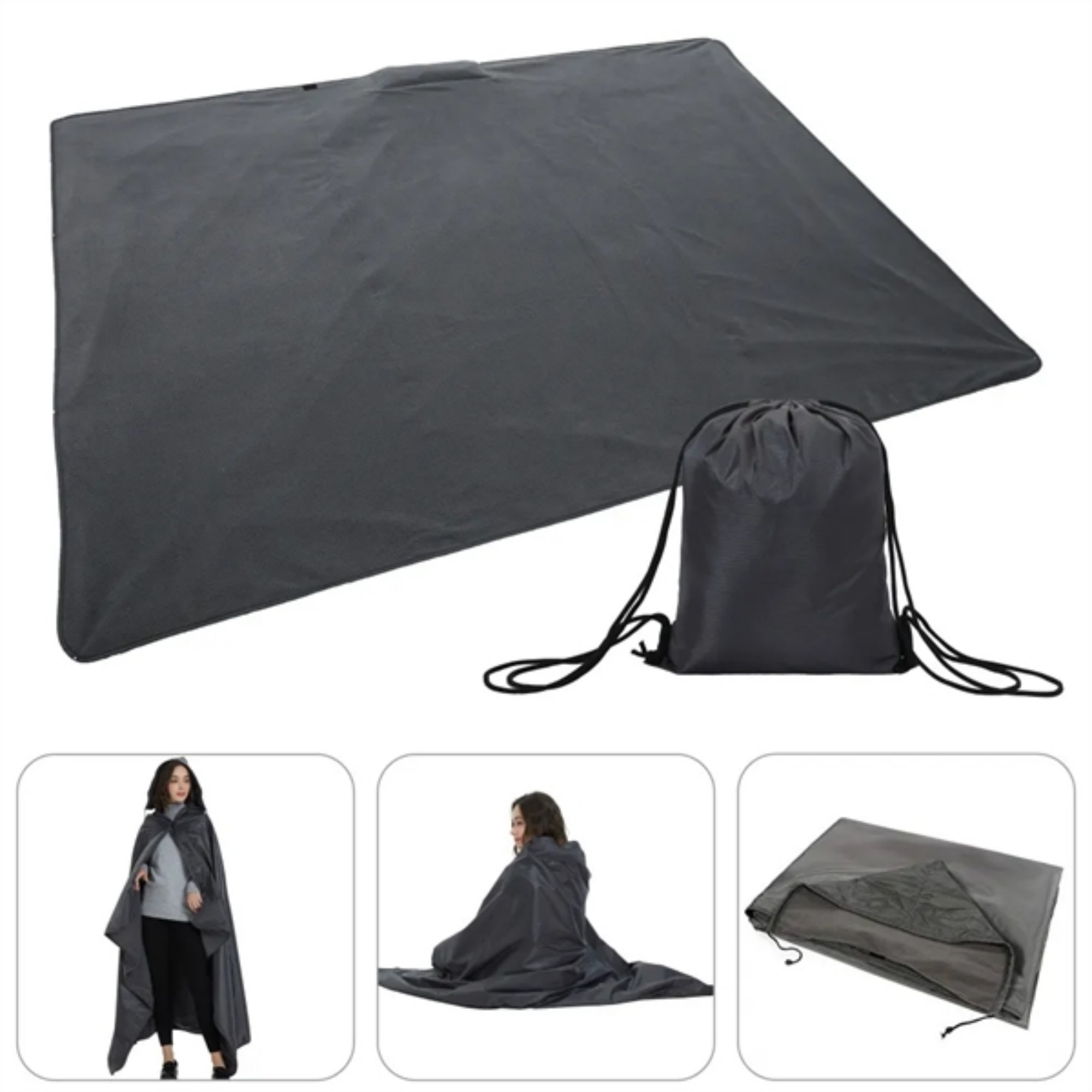 Waterproof Multifunctional Fleece HoodedBlanket
