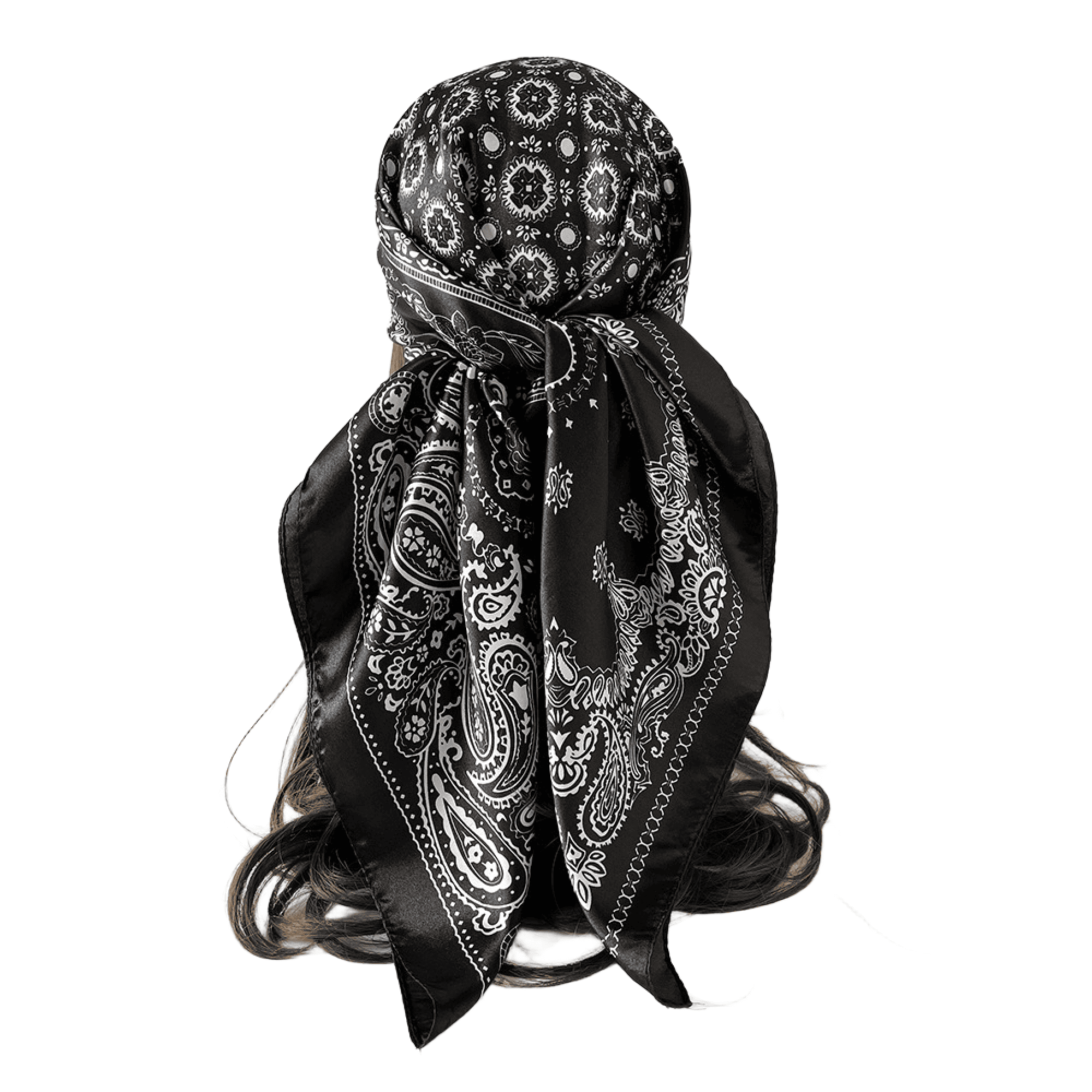 35'' Square Imitation Silk Custom Scarf 17