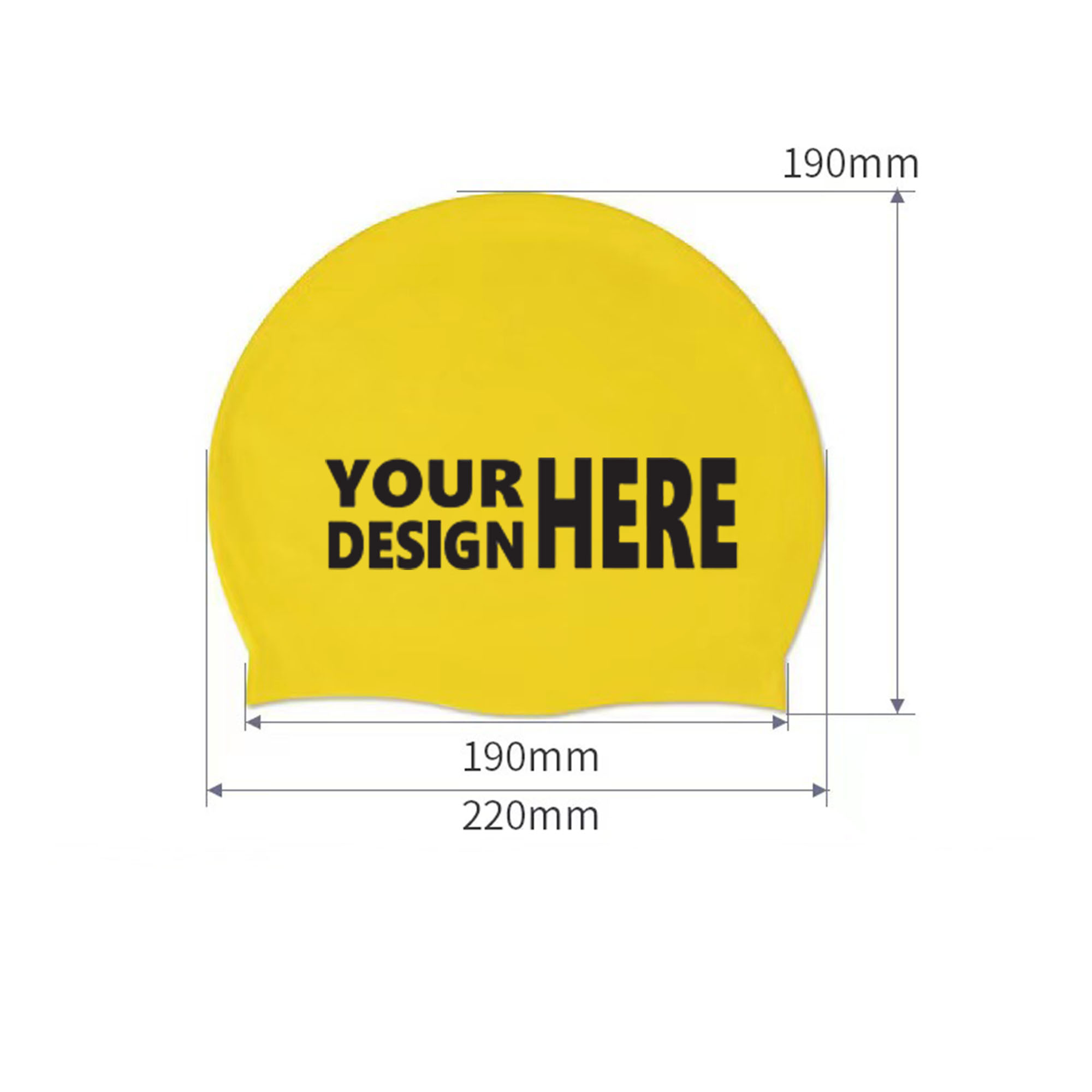 Customizable Multi-Color Silicone Swim Cap 3
