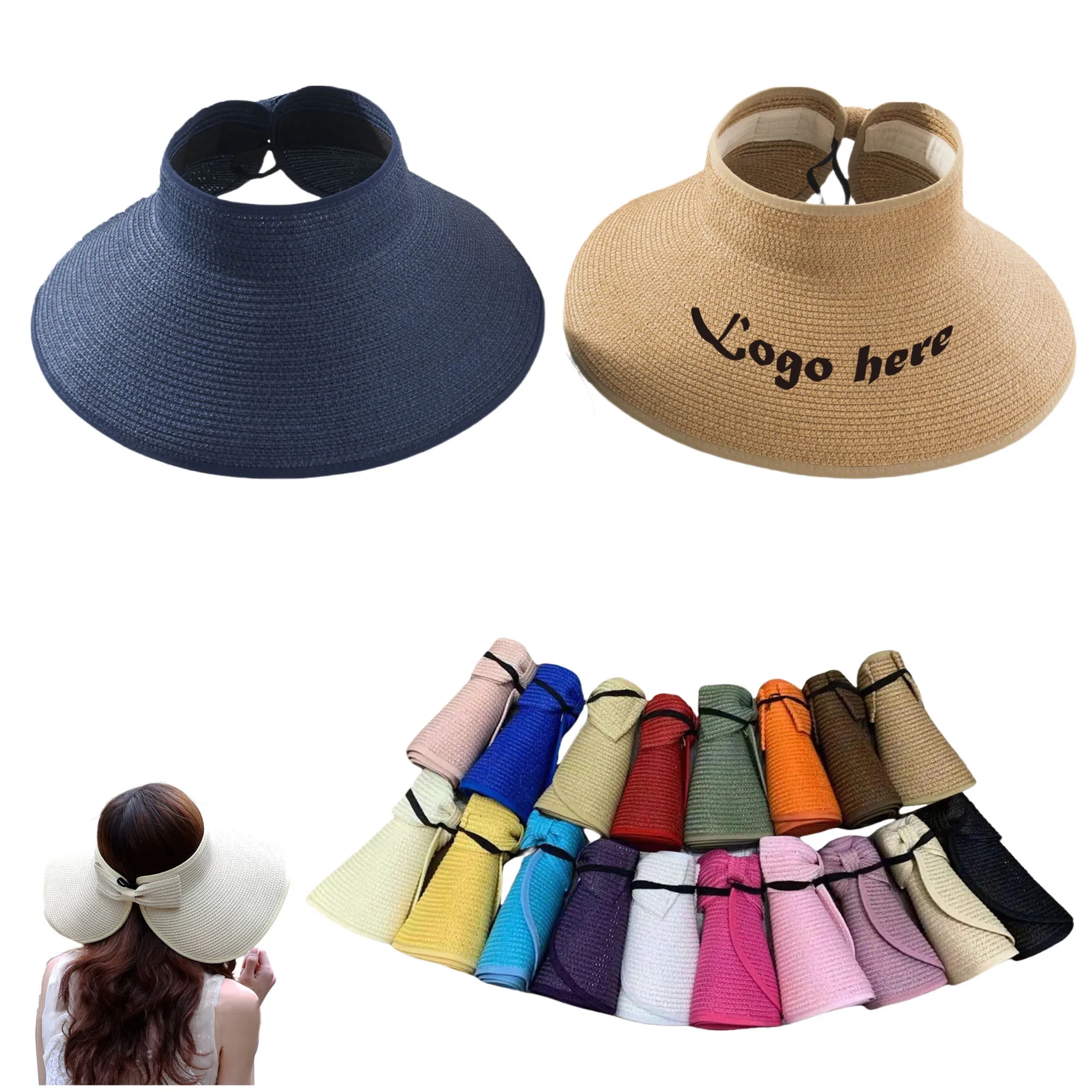 Straw Sun Visor Hats