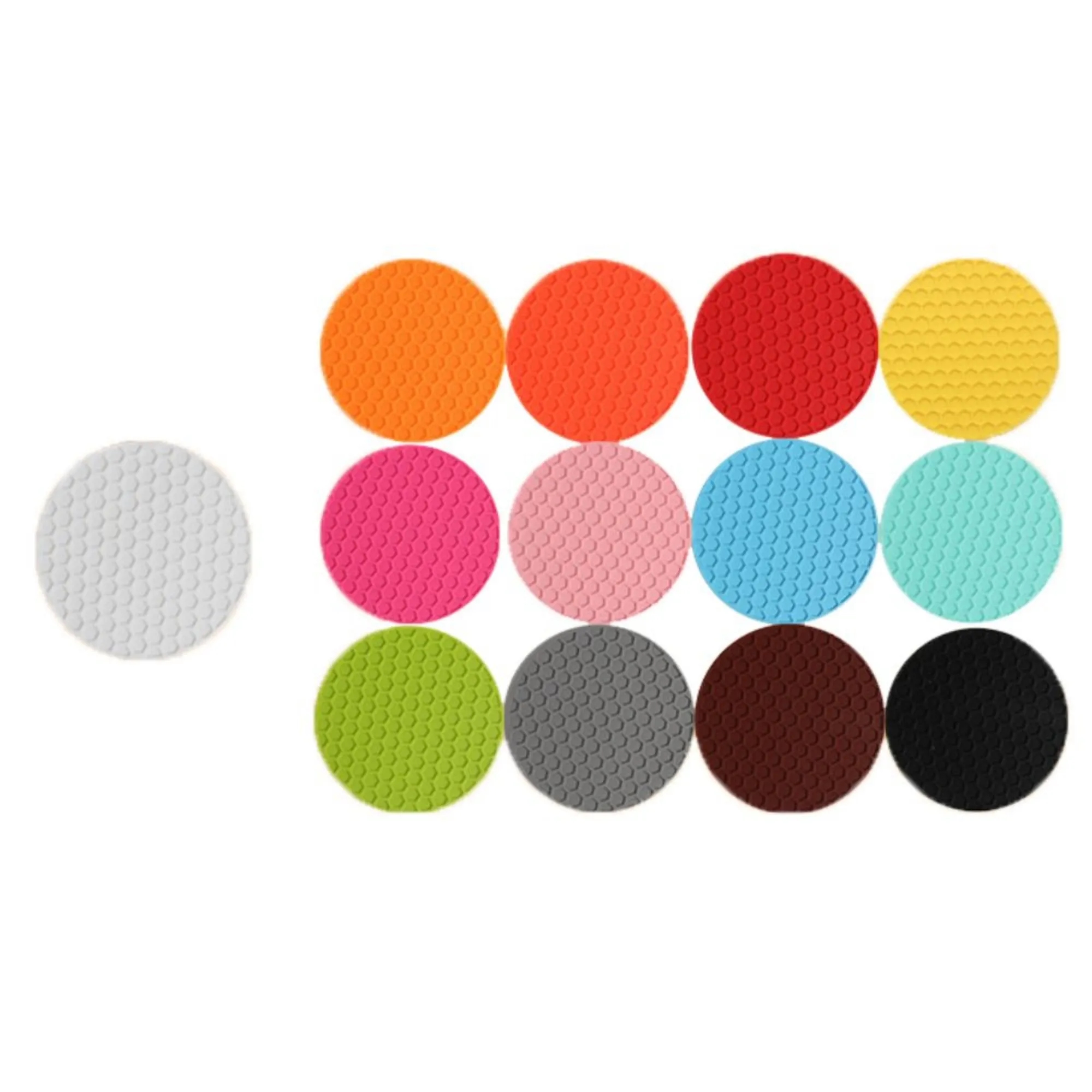 Silicone Honeycomb Round Coasters 6