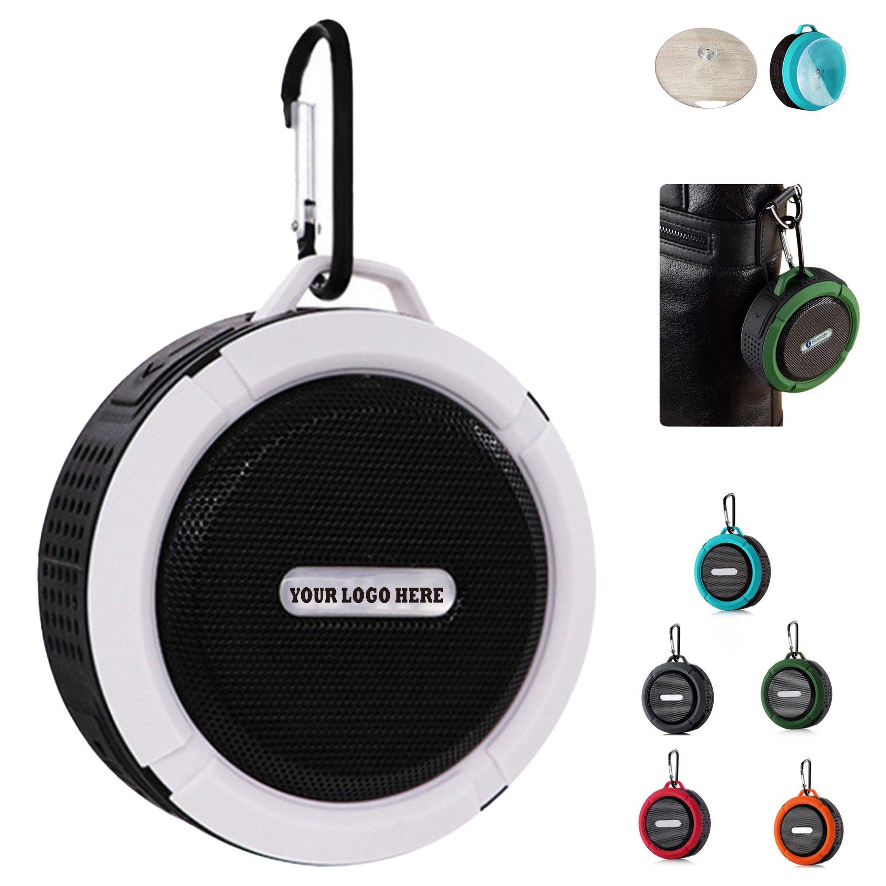 Portable Wireless Bluetooth Speaker with Suction Cup