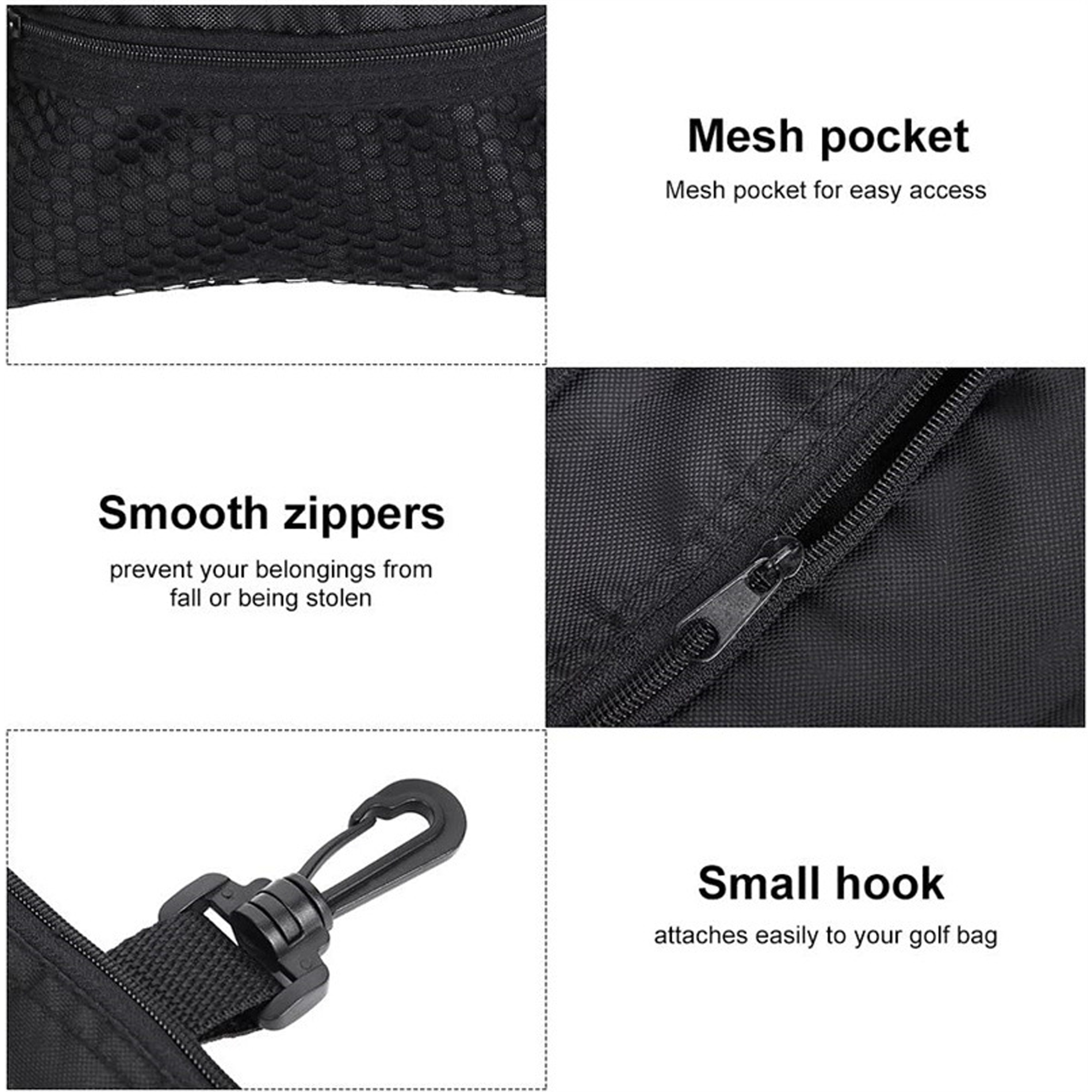 Golf Ball Bag with Clip ?C Compact and Lightweight Design 7