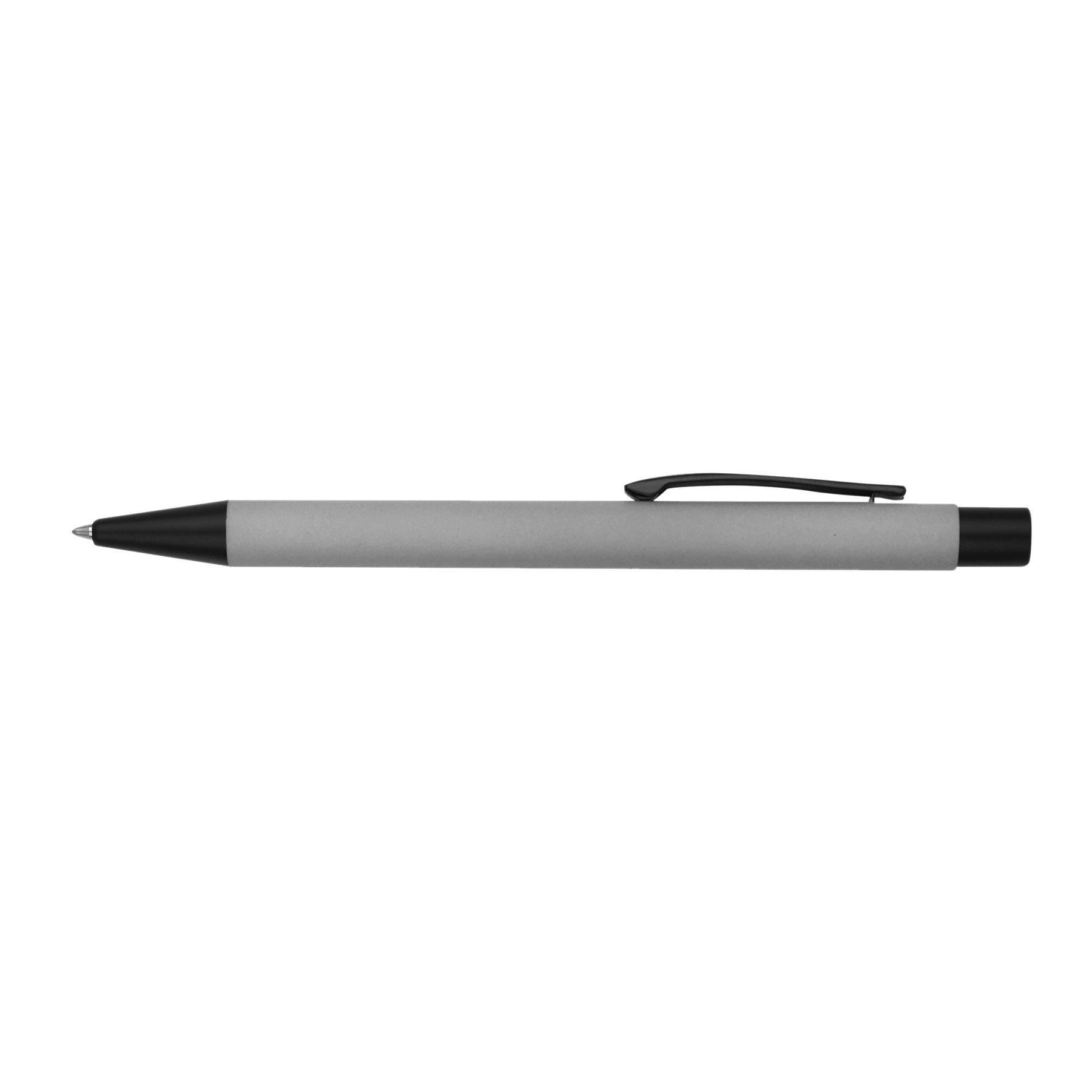 Soft Rubber Click Metal Ballpoint Pen with Chrome Engraving 20