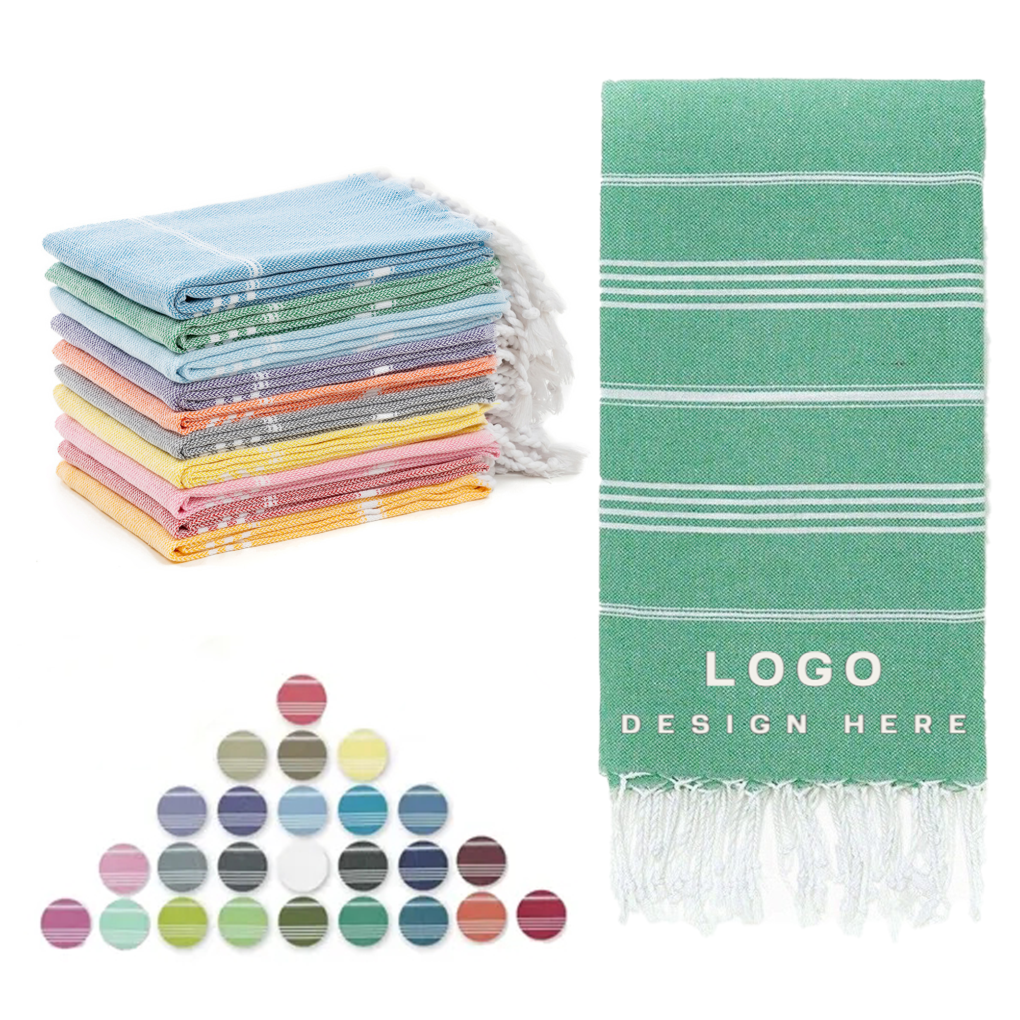 MOQ50 Turkish Beach Towel
