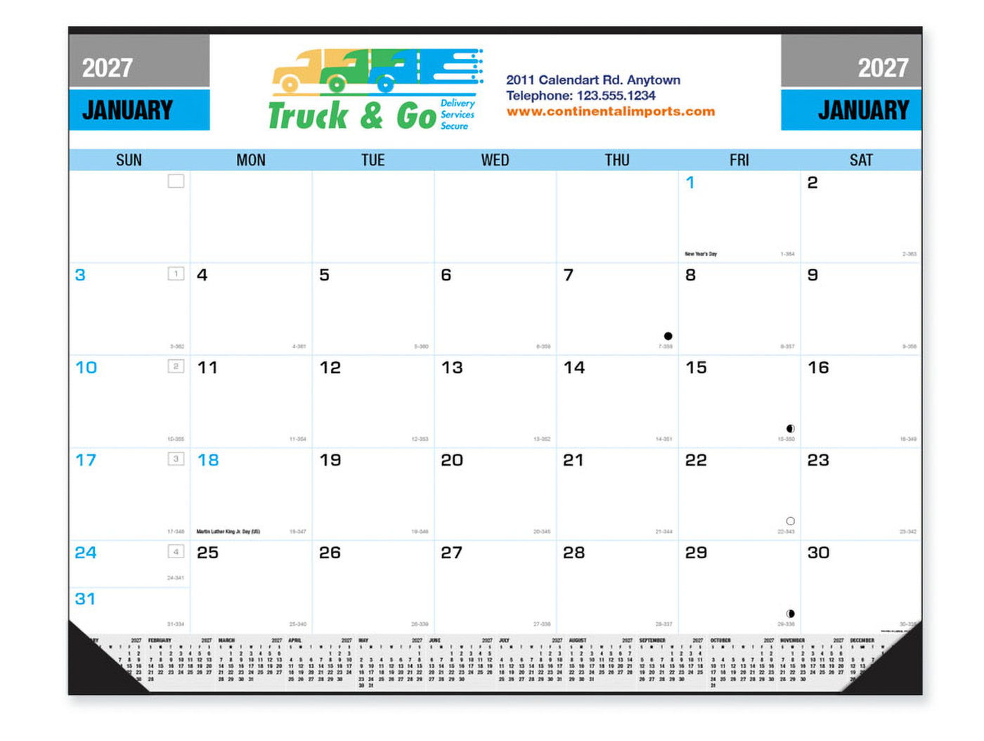 PCA 3200 Large Square Planner Desk Pad
