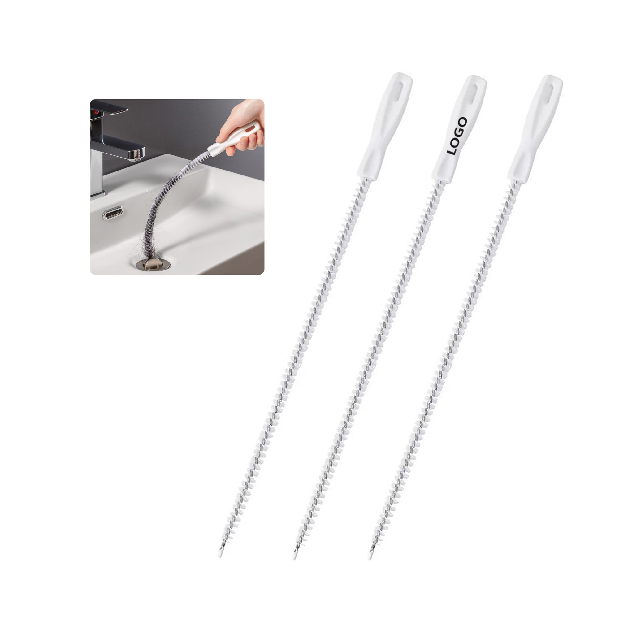 Flexible Drain Hair Cleaning Brush 4