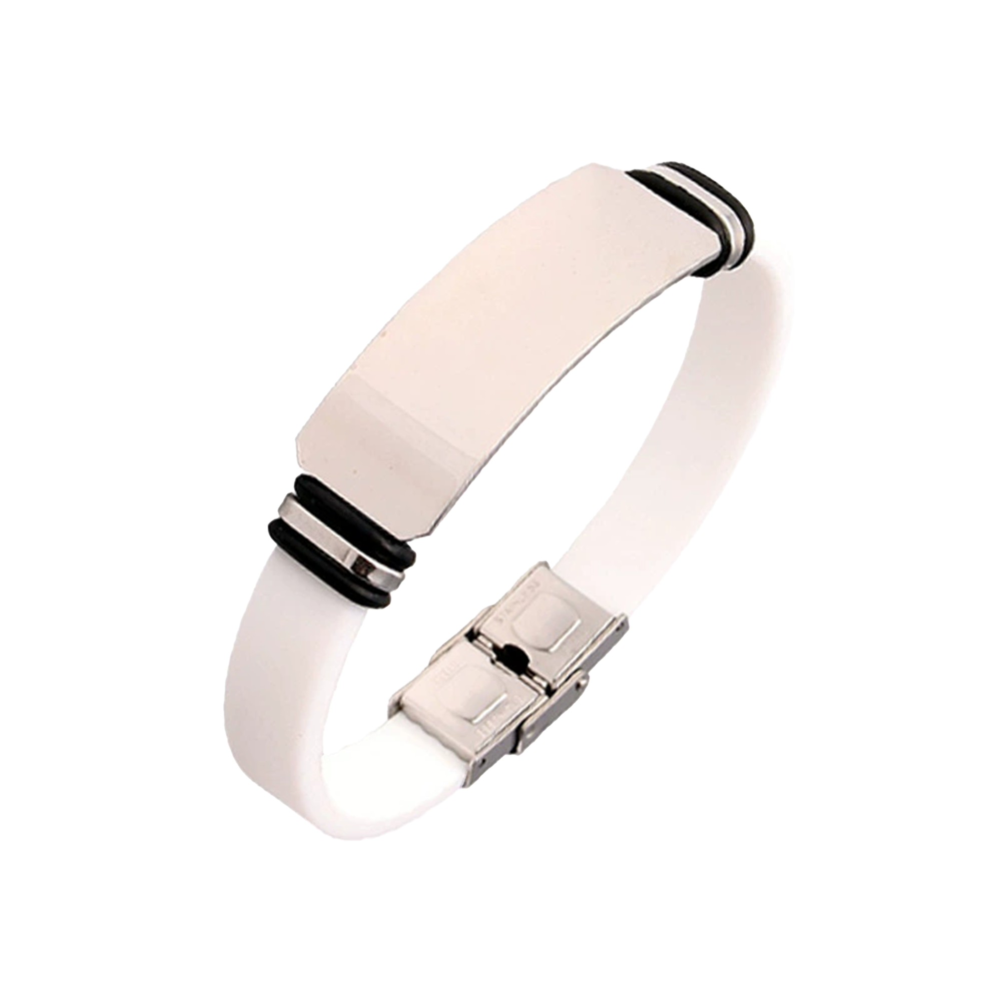 Couple's Silicone Titanium Steel Bracelet 16