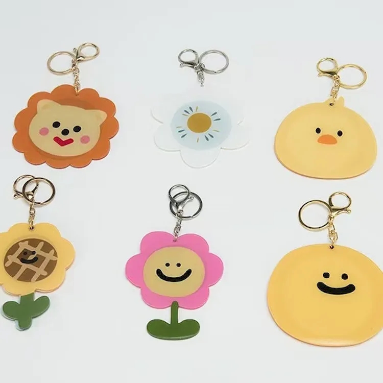 Portable Mini Acrylic Round Mirror with Cute Cartoon Design 5
