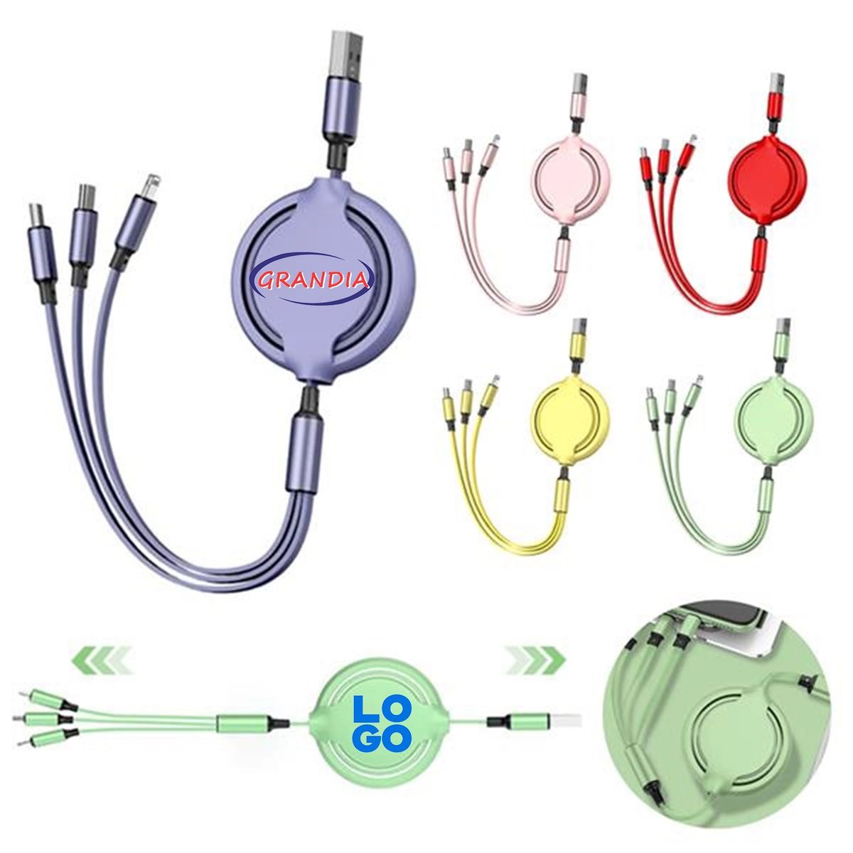 3 in 1 Retractable Charging Cable