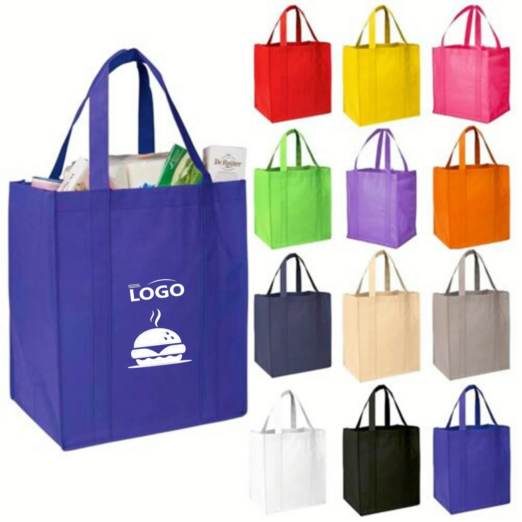 Value Grocery Shopping Tote Bag Non-woven 18