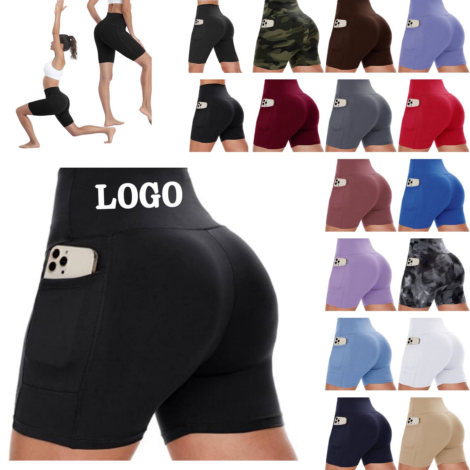 Women Yoga Shorts with Pocket 2