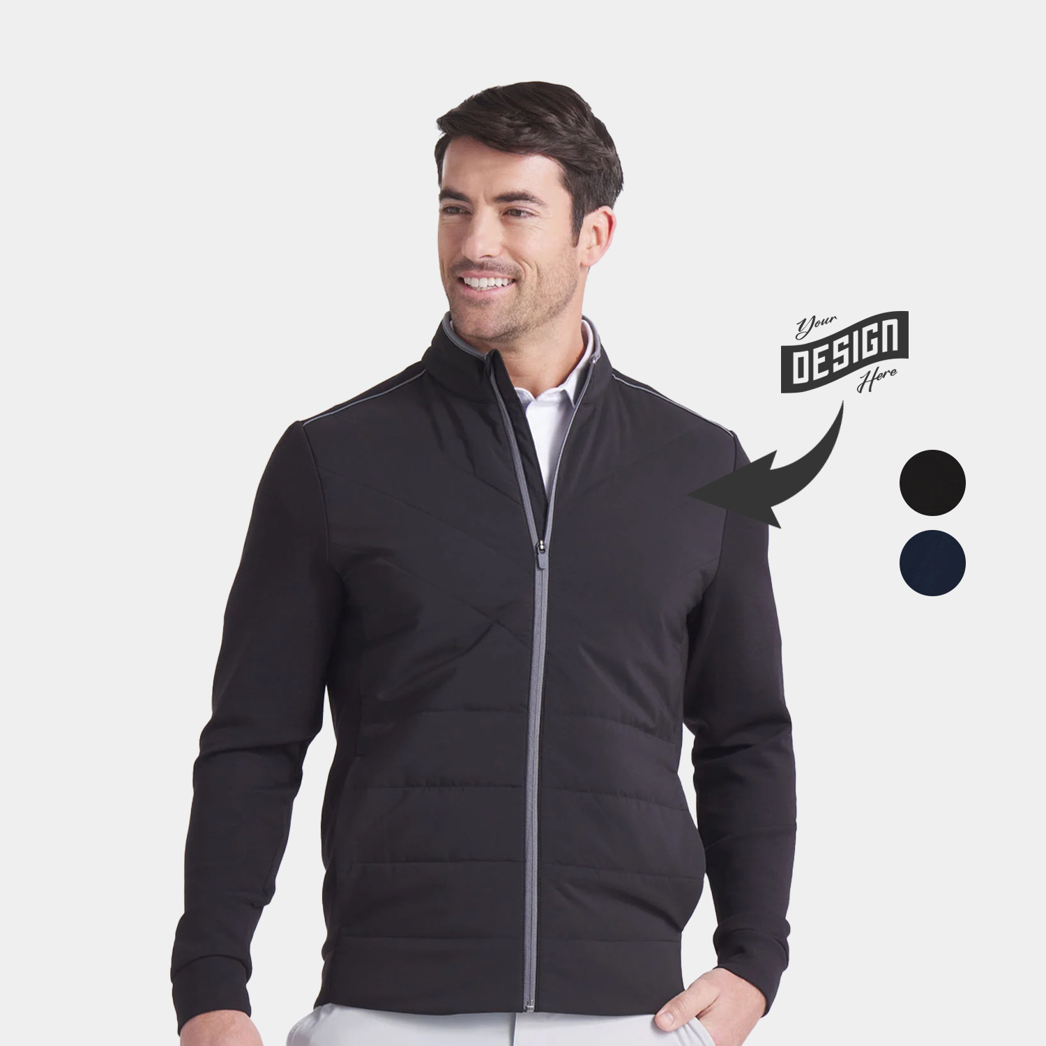 PUMA® CLOUDSPUN Fleece Hybrid BN Golf Jacket