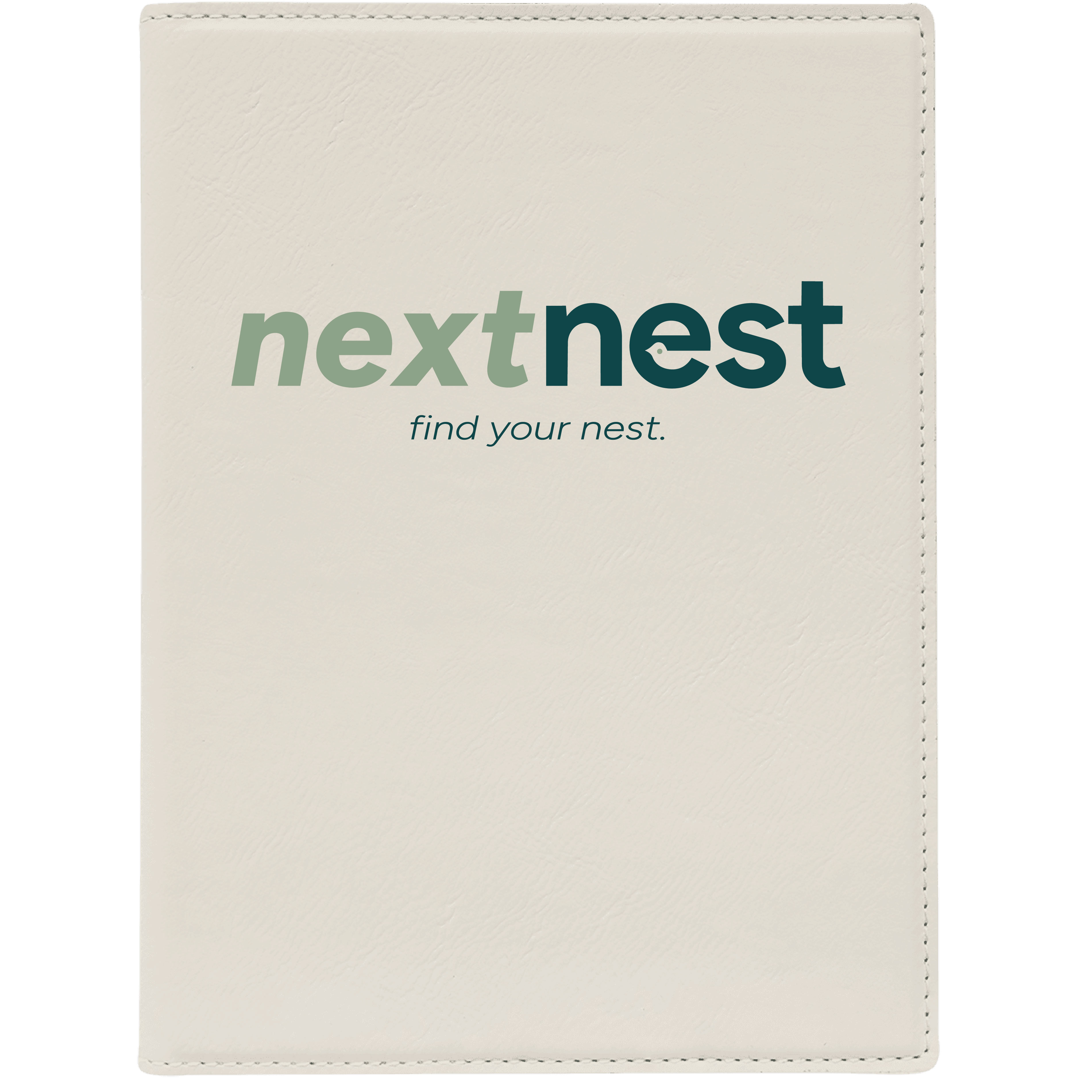 7" x 9" Leatherette White Portfolio