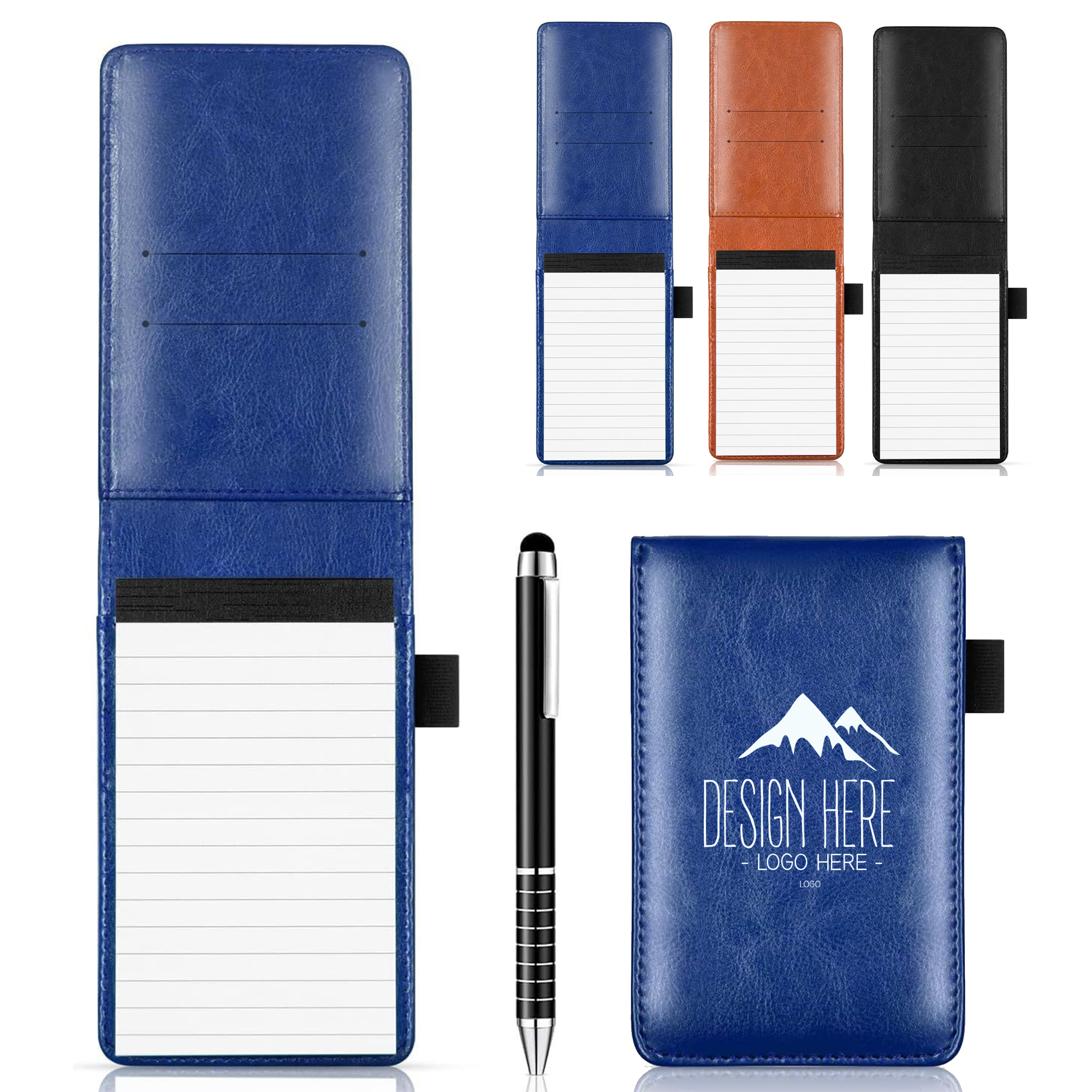 Pocket PU Jotter Notepad with Pen 7