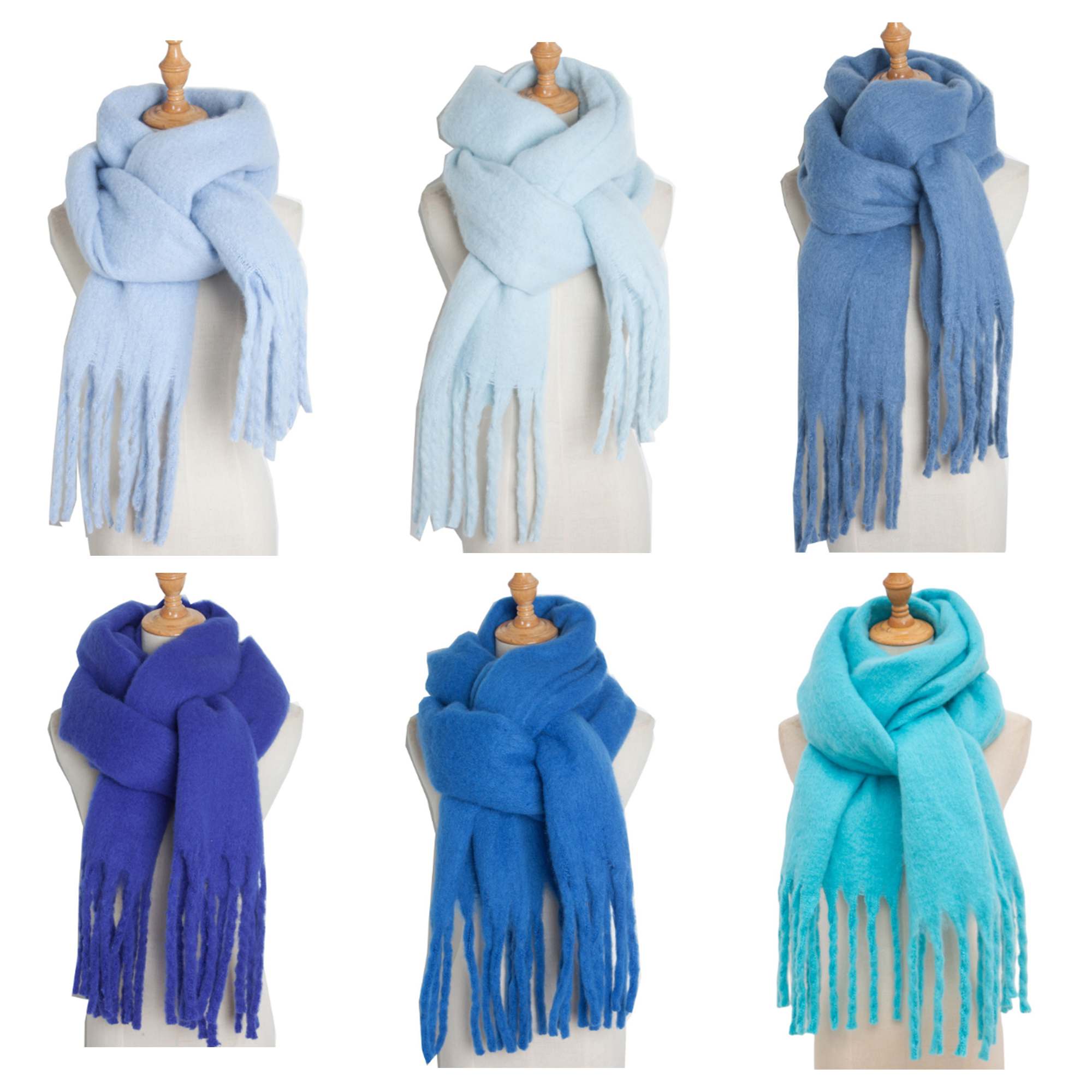 Winter Women's Tassel Scarf Shawl 15