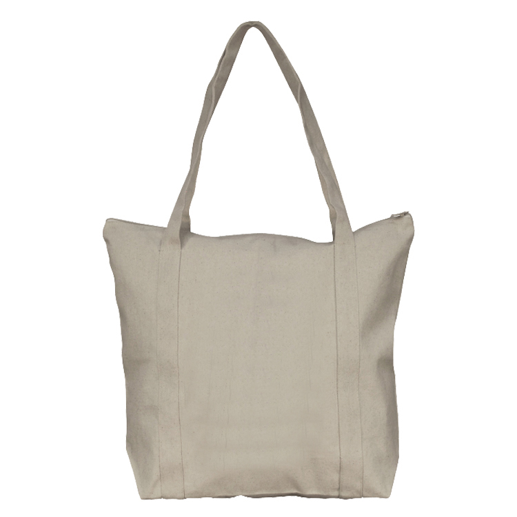 Super Sale- 10 Oz. Cotton Wrap Handle Zipper Bag, custom tote bag with logo imprint 2
