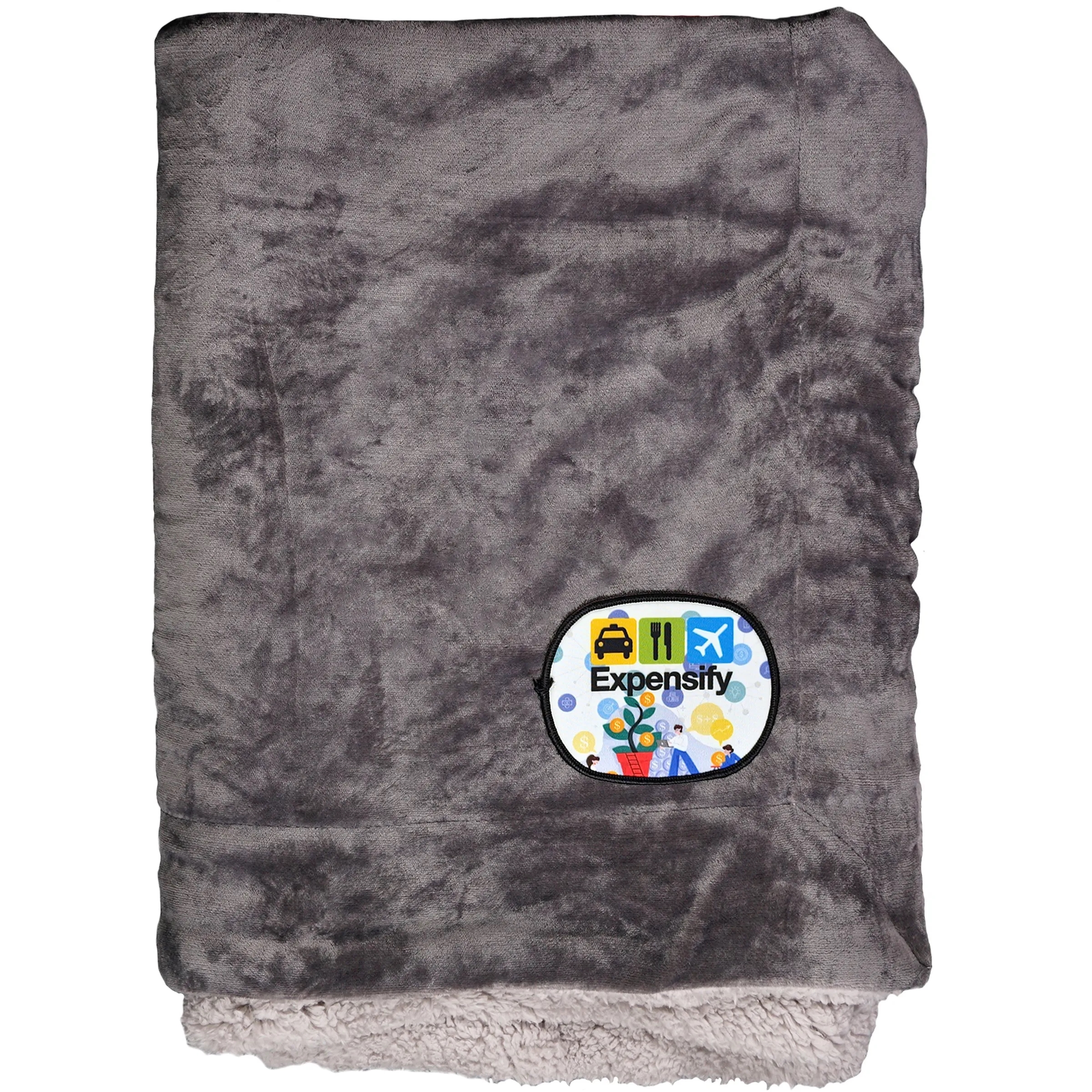 Sherpa Fleece Embroidered Emblem Blanket 5
