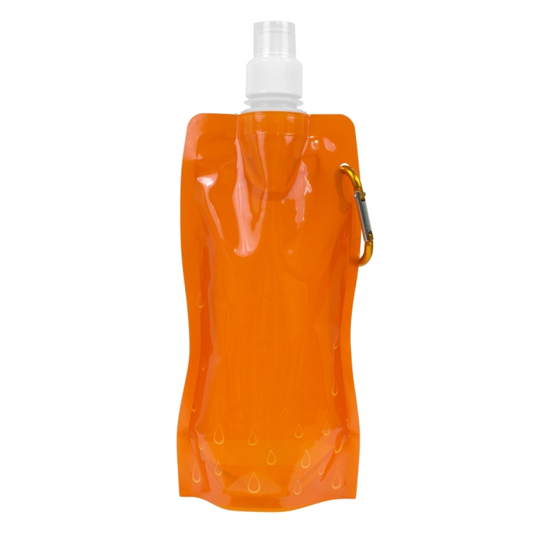 "Roll Up" 18 oz Foldable and Reusable Water Bottle with Matching Carabiner 50
