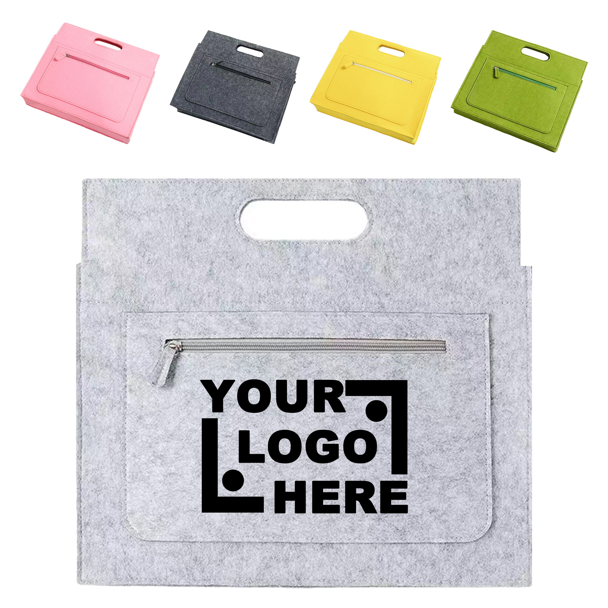 Felt File Carrying Bag, custom tote bag with logo imprint 3