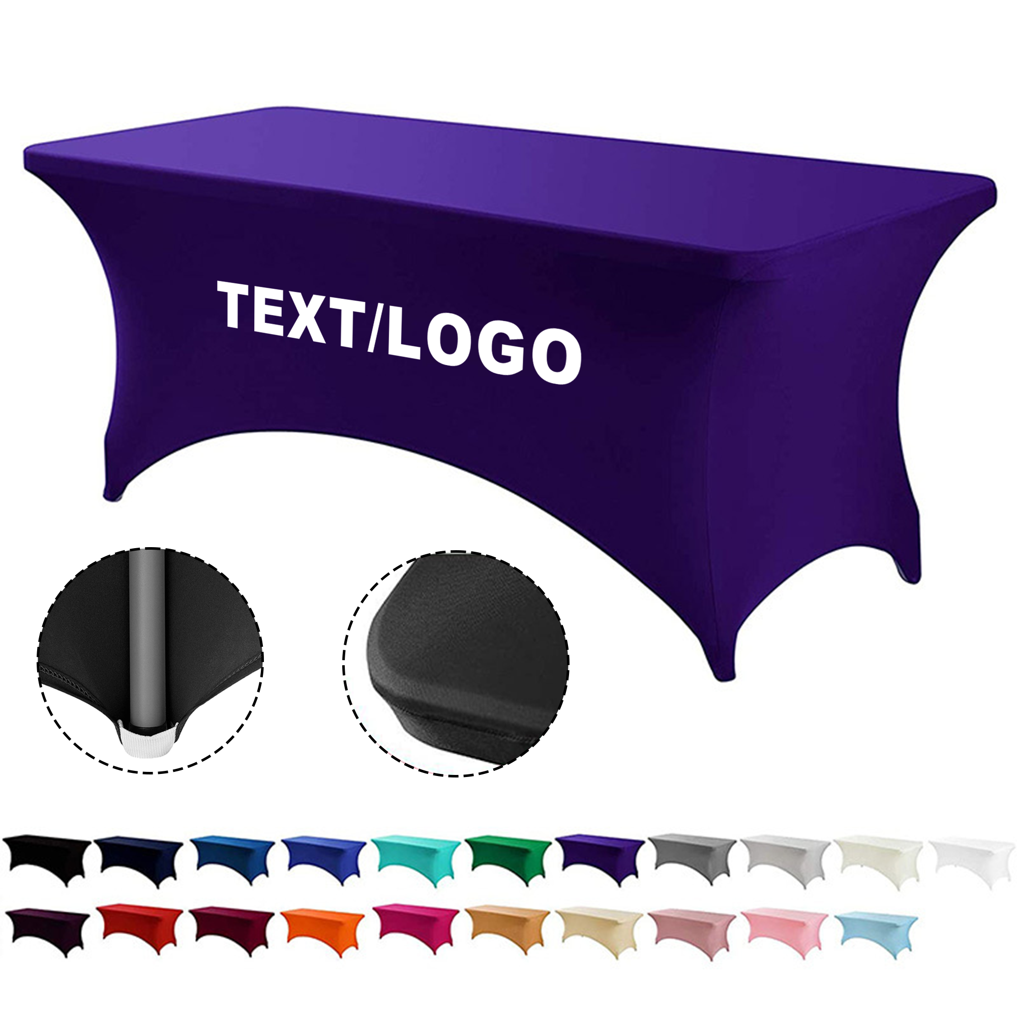 4 FT Stretch Tablecloth for Rectangular Tables 4