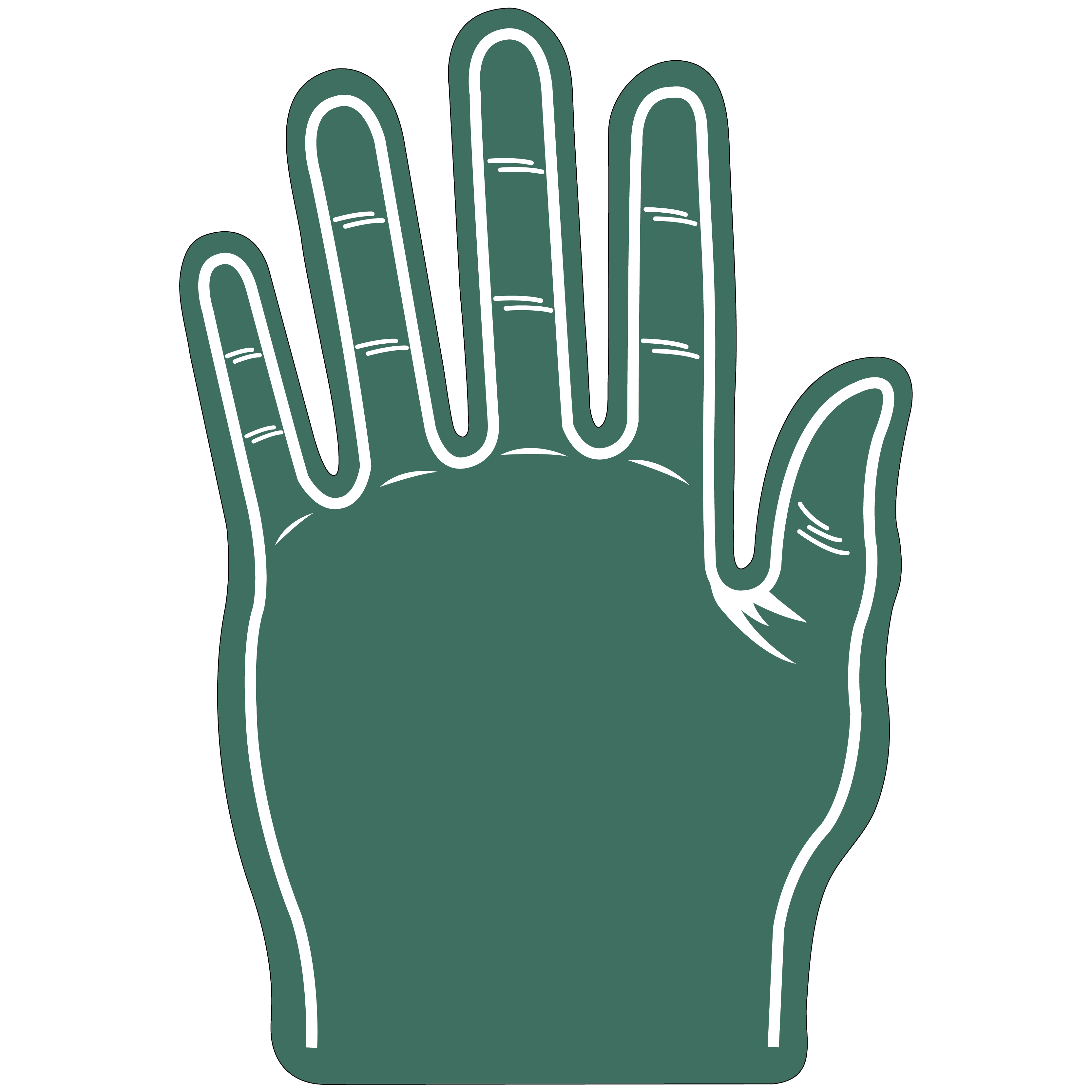 Foam Hand Five Finger 16" 49