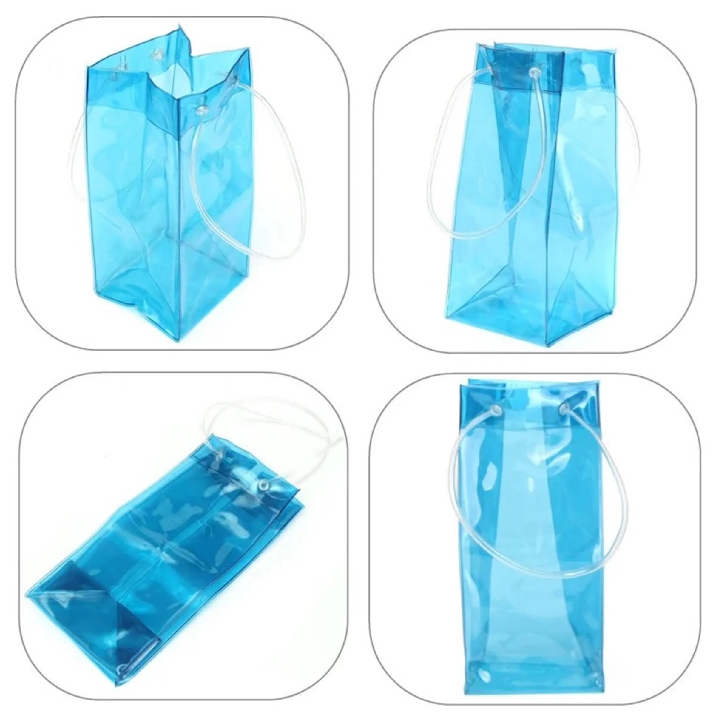 Transparent PVC Wine Bag with Handles 13