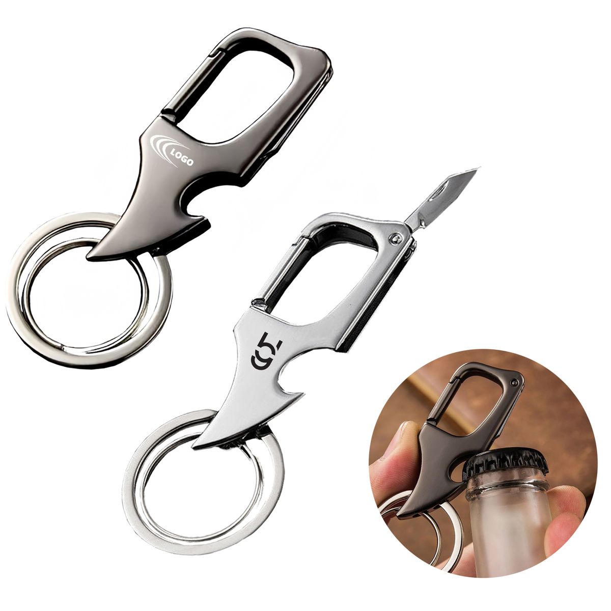 Zinc Alloy Bottle Opener Keychain 2