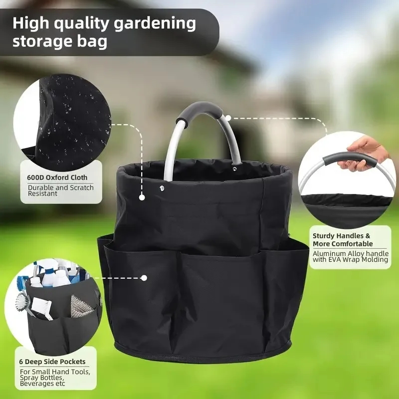 Oxford Grocery Storage Basket Garden Tool Handle Bag 4