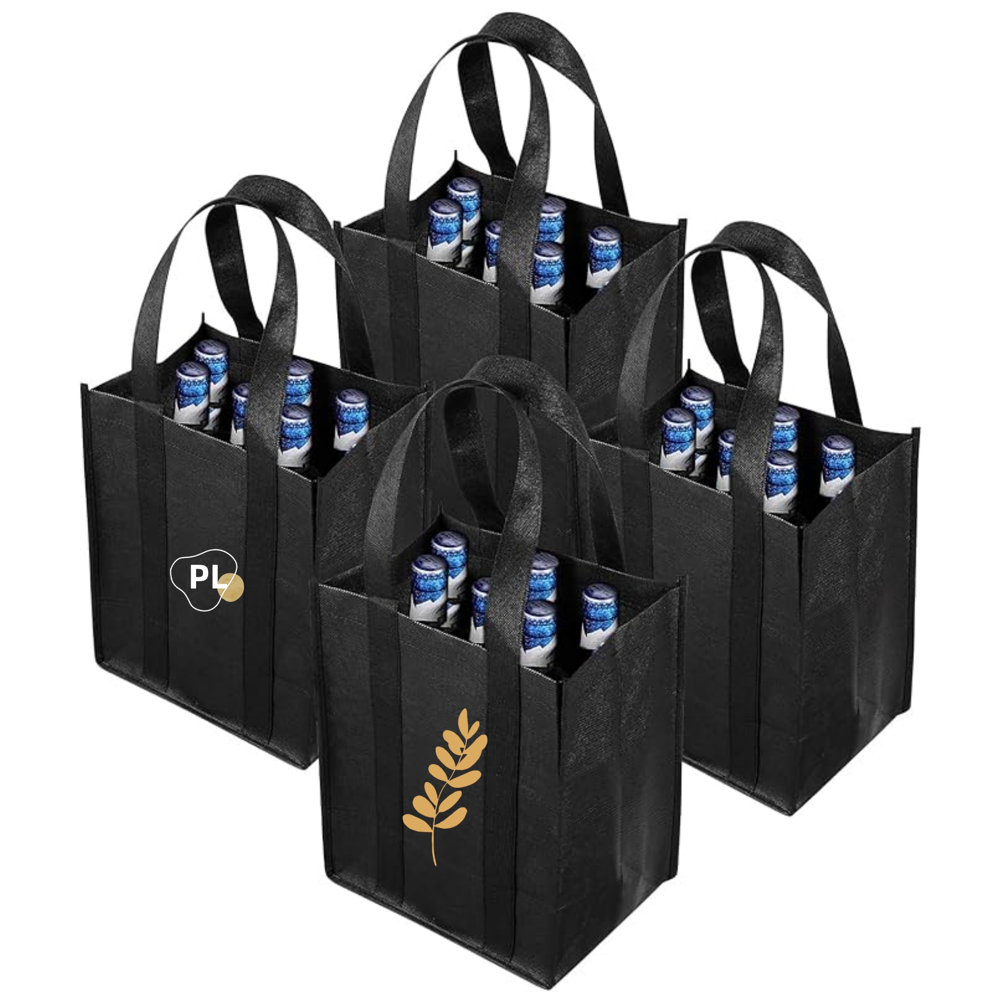Reusable 6 Bottle Non-Woven Wine Bags 5