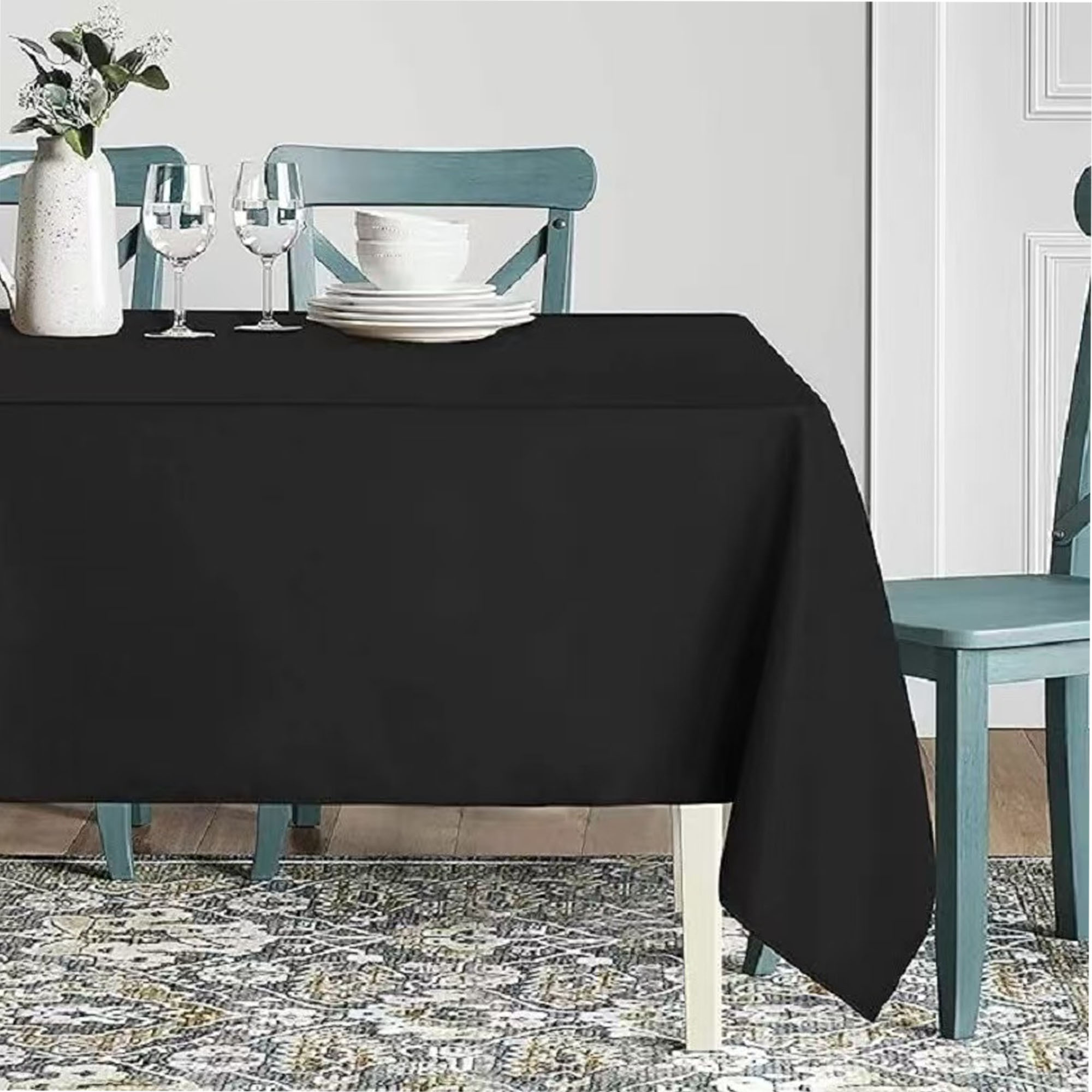 Durable Polyester Rectangle Tablecloth, Stain & Wrinkle Resistant 5