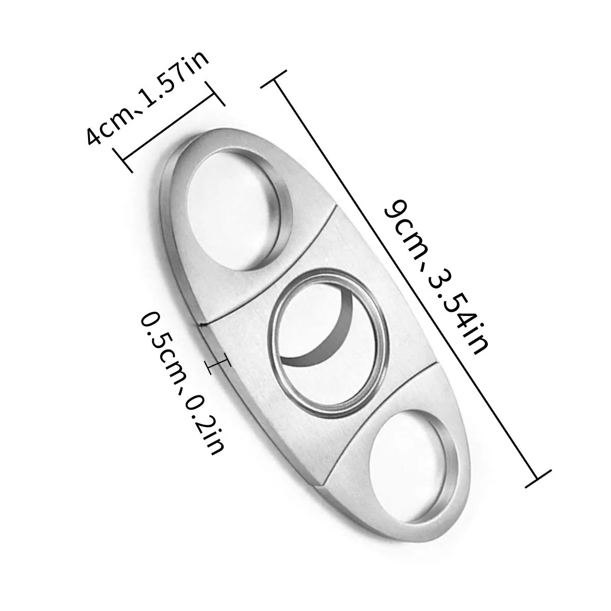 Stainless Steel Double Blade Cigar Cutter 15