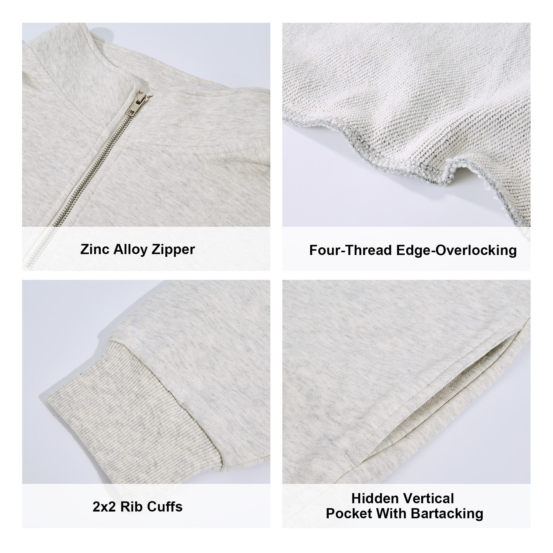 Unisex 100% Pre-Shrunk Cotton Quarter Zip Sweatshirt 19