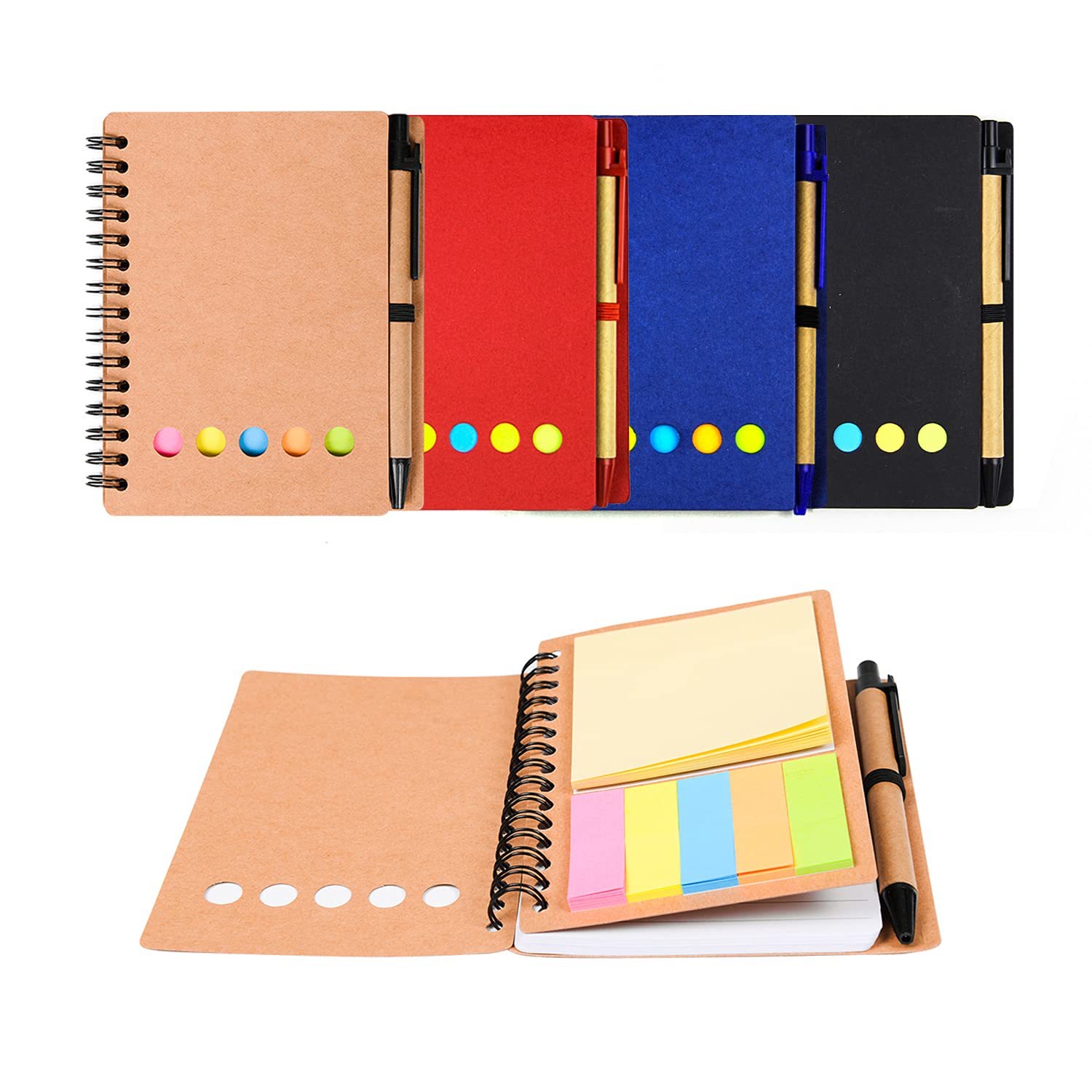 Notebook with Pen and Sticky notes