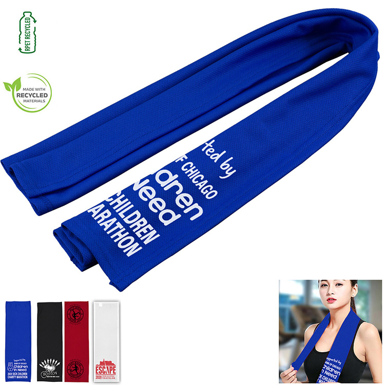 "THE DENALI RAINIER XTRA" -12" W X 36" H Recycled RPET Cooling Towel