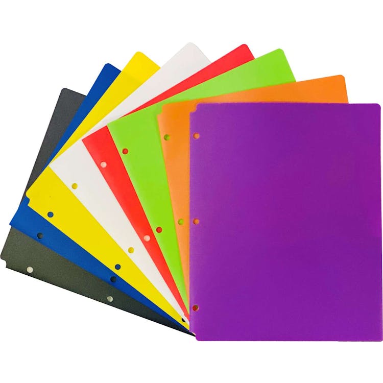 2 Pocket Poly Folders - Assorted Colors 3