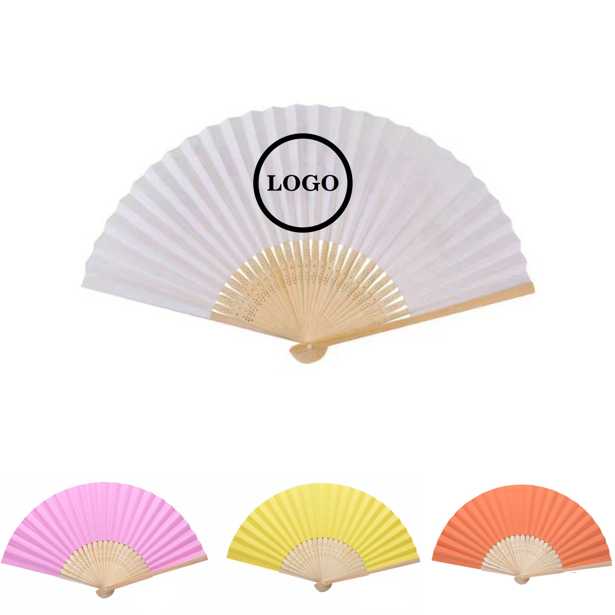 Bamboo Handheld Folding Fan with Cloth